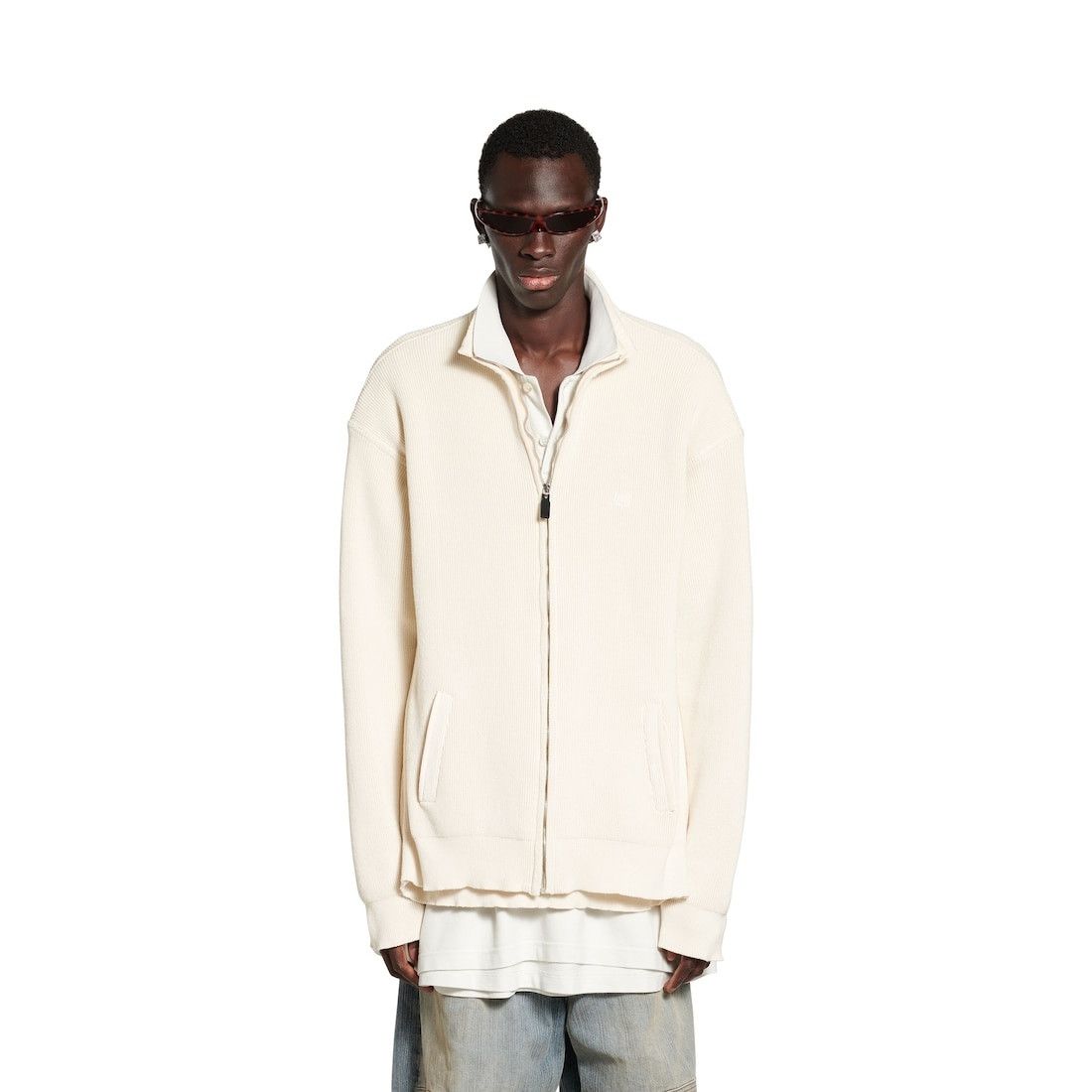 Balenciaga o1tr1nto0426 Intertwined Sweater in Beige Size US XL / EU 56 / 4 - 5 Thumbnail