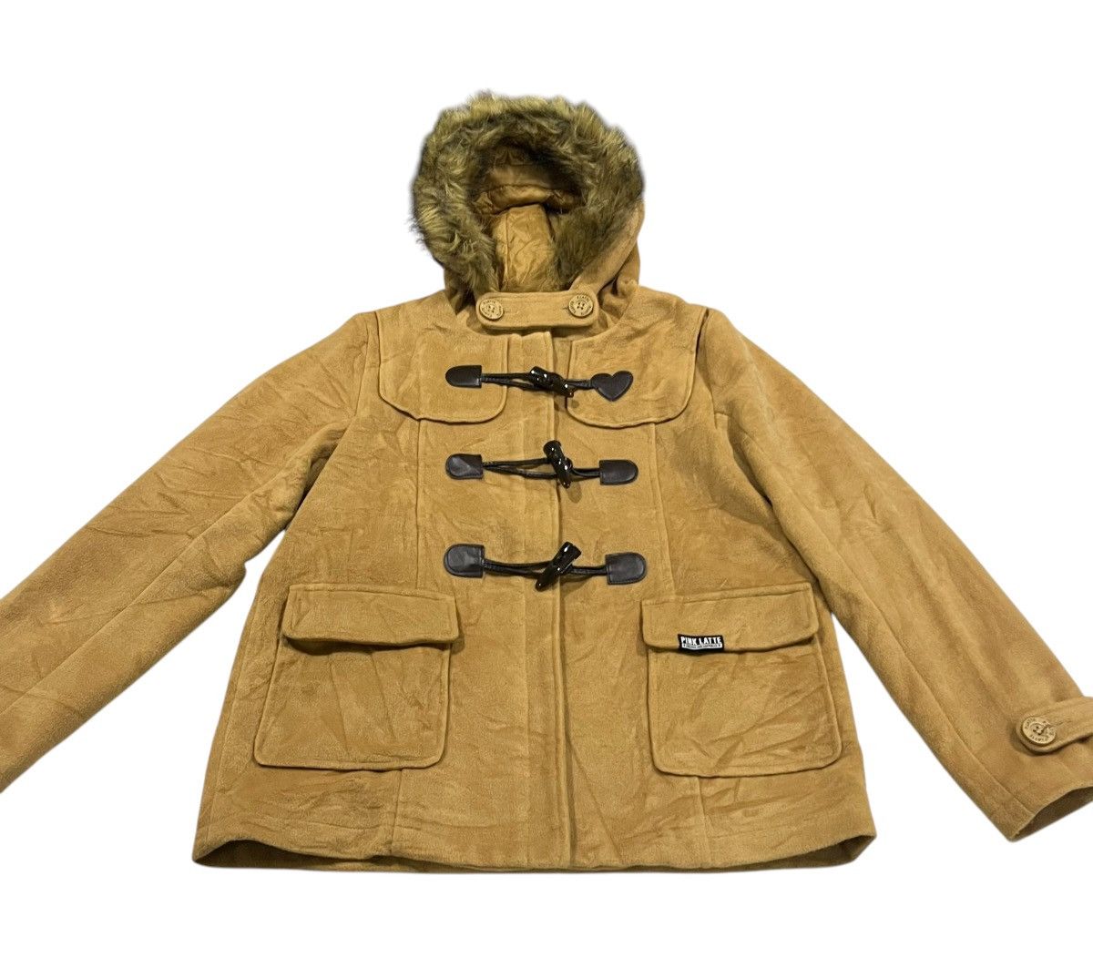 If Six Was Nine × Japanese Brand × Le Grande Bleu (L.G.B.) P.LATTE DUFFLE FUR RACCOON SUEDE JACKET Size US M / EU 48-50 / 2 - 1 Thumbnail