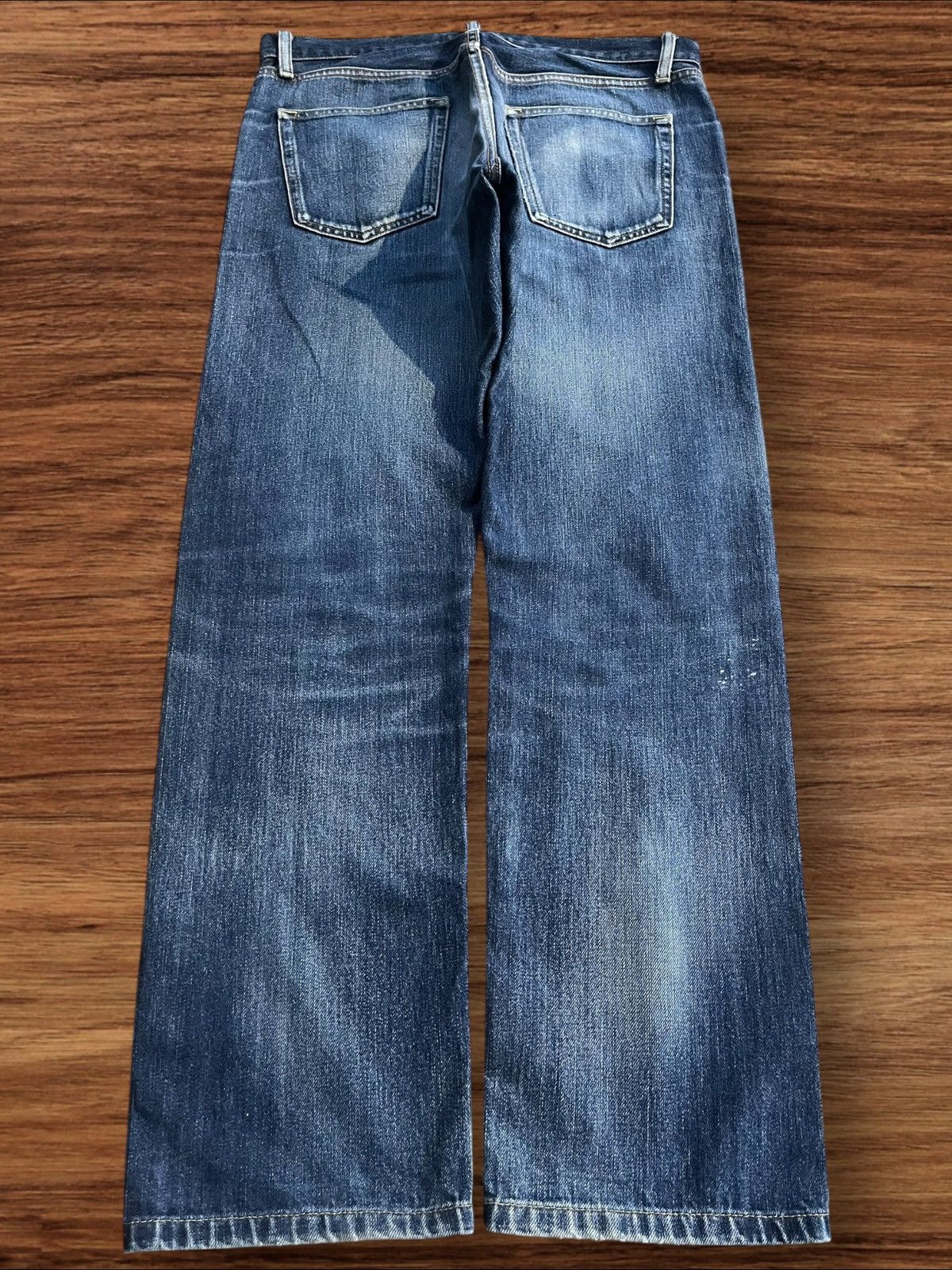 Undercover × Uniqlo Vintage Japanese Brand Blue Washed Distressed Redline Jeans Size US 32 / EU 48 - 3 Thumbnail