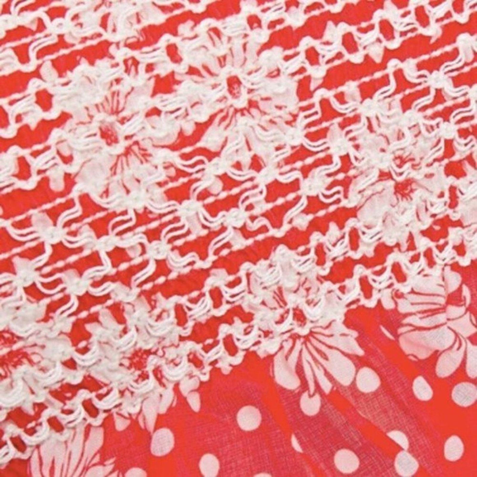 Lisa Marie Fernandez Lisa Marie Fernandez Cropped smocked printed voile top red Size L / US 10 / IT 46 - 3 Thumbnail