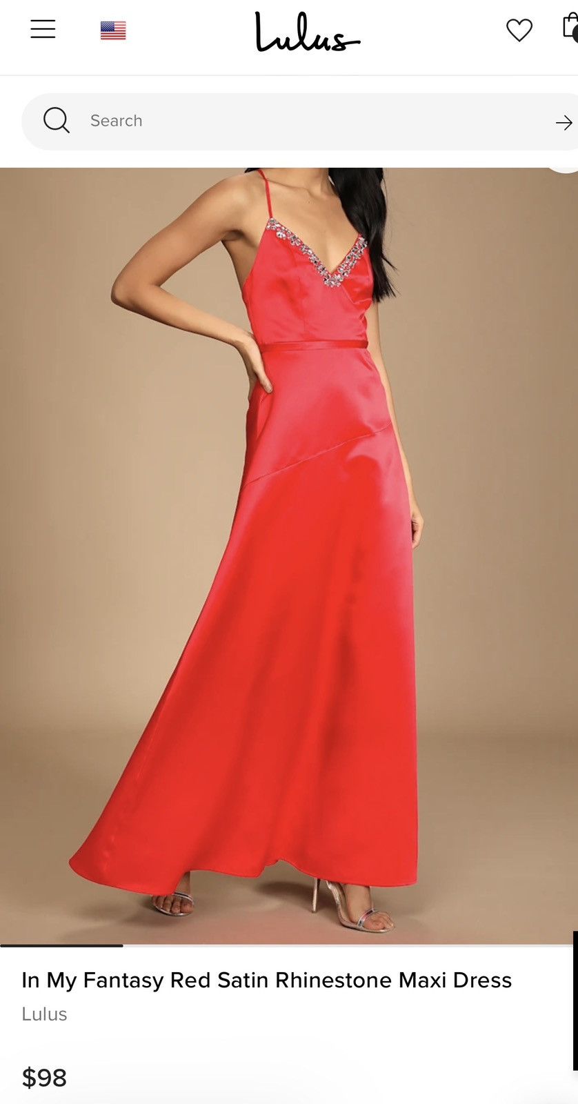 Lulus Rhinestone red dress Size XL / US 12-14 / IT 48-50 - 7 Thumbnail