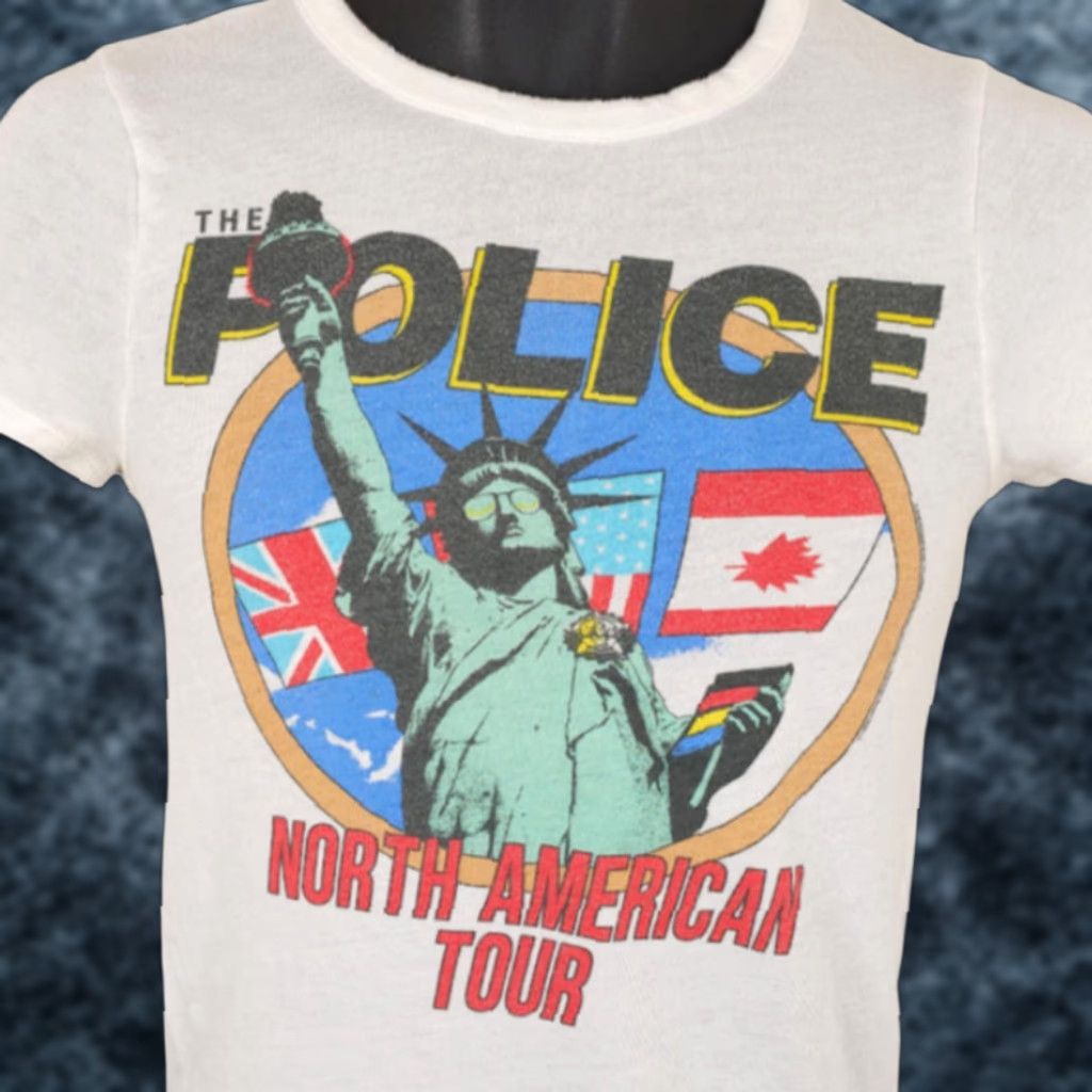 Vintage VINTAGE The Police T Shirt Mens Size XS White 1983 North American Tour Reprint Sting Size US XS / EU 42 / 0 - 1 Thumbnail