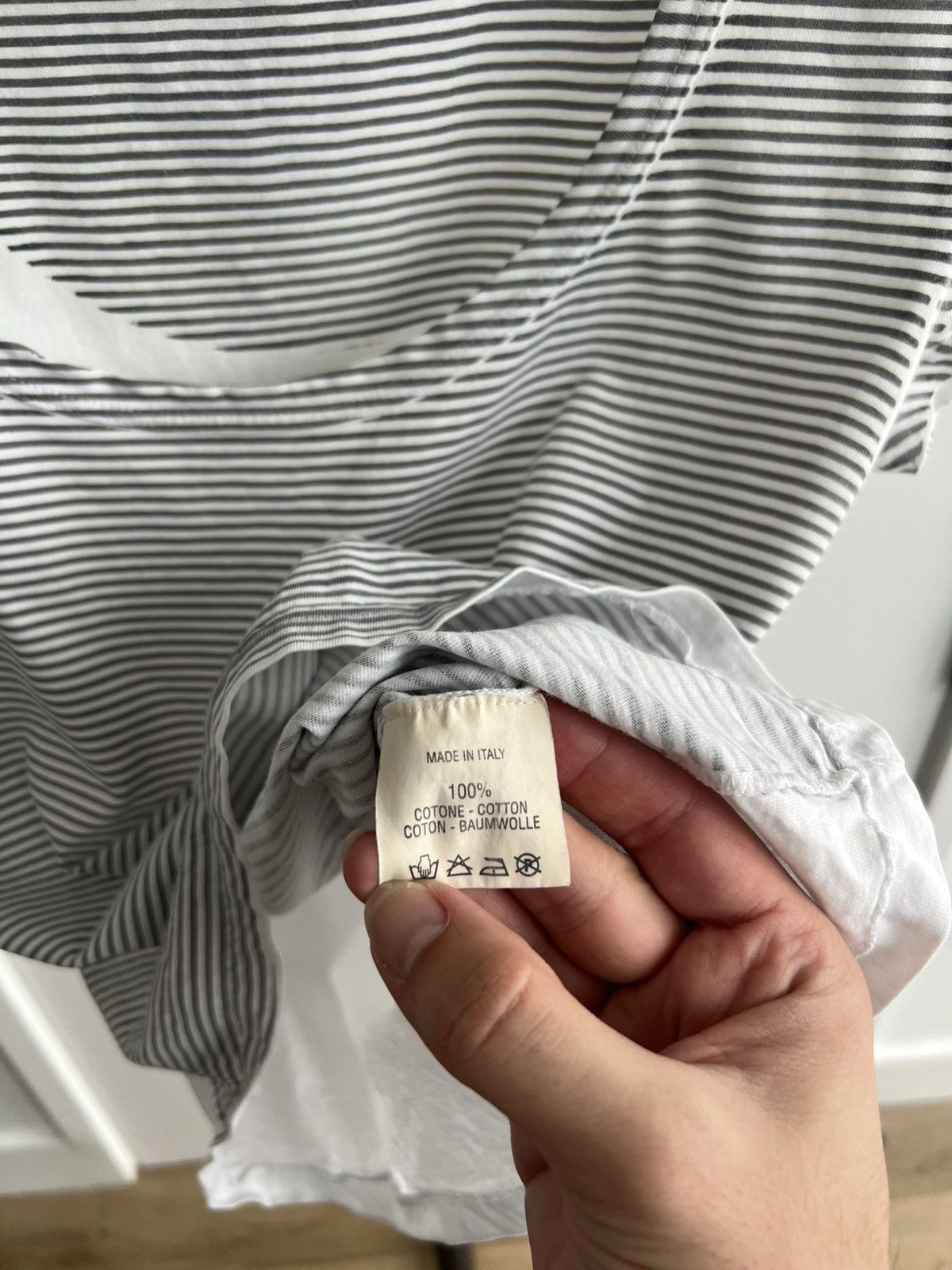 MM6 SS00 Stripe-Print Scoop Neck Tee Size S / US 4 / IT 40 - 4 Thumbnail