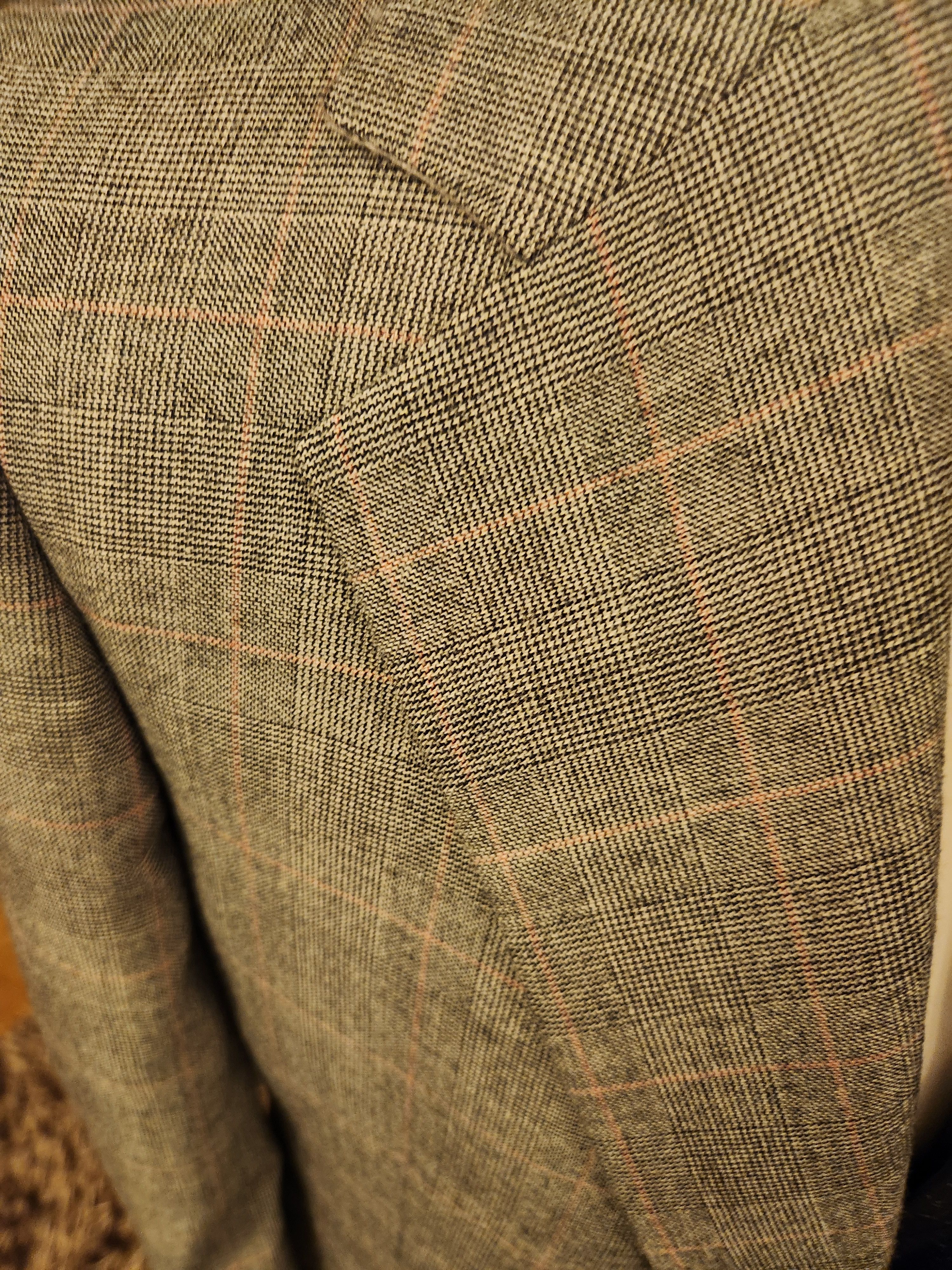 Tom James Vintage 90's 100% Wool 2 Button Gray Glen Plaid Suit Size 44R - 2 Thumbnail