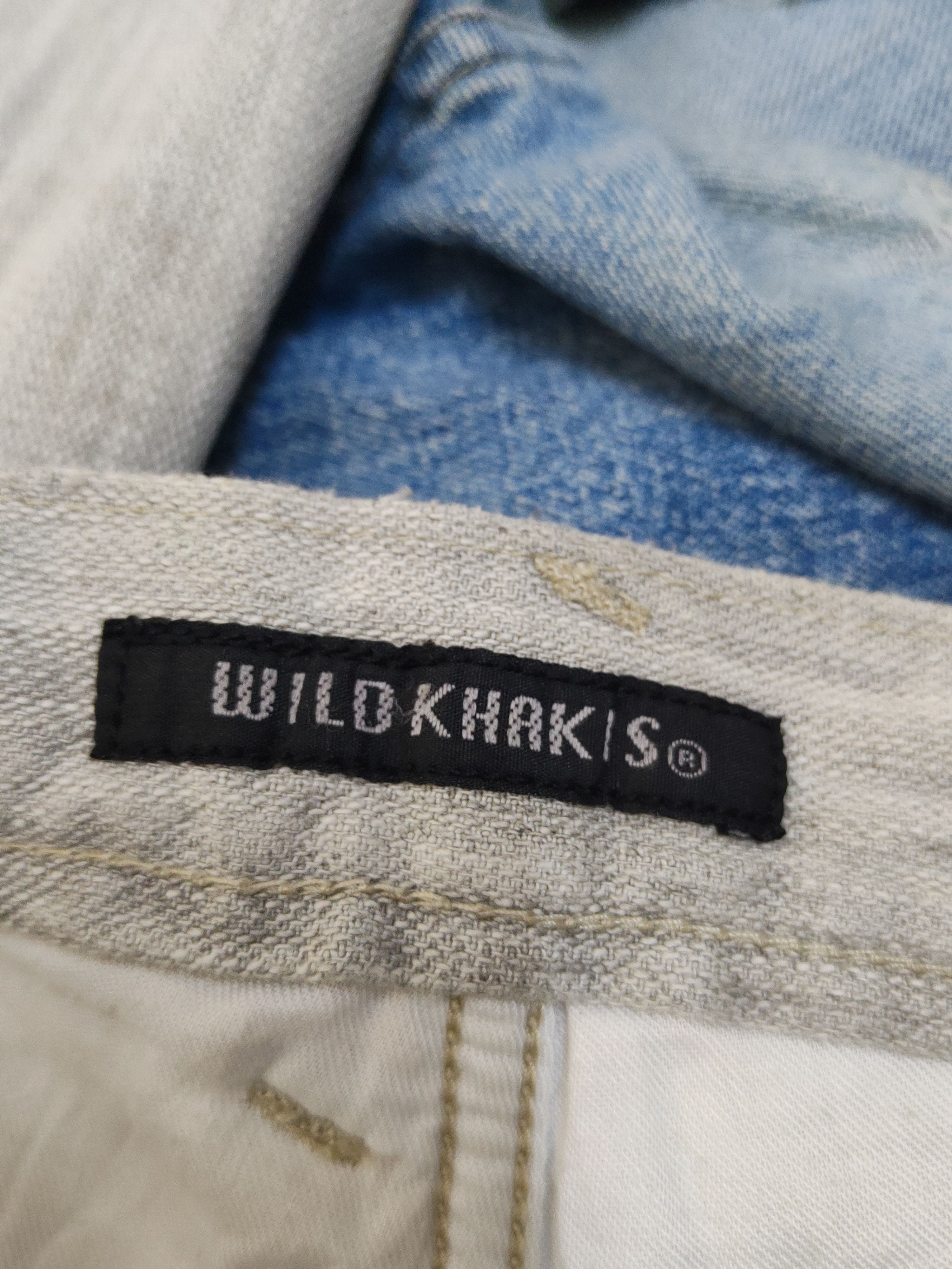 Japanese Brand Wild Khakis Gray Distressed Ripped denim Jeans #W1708 Size US 32 / EU 48 - 14 Thumbnail