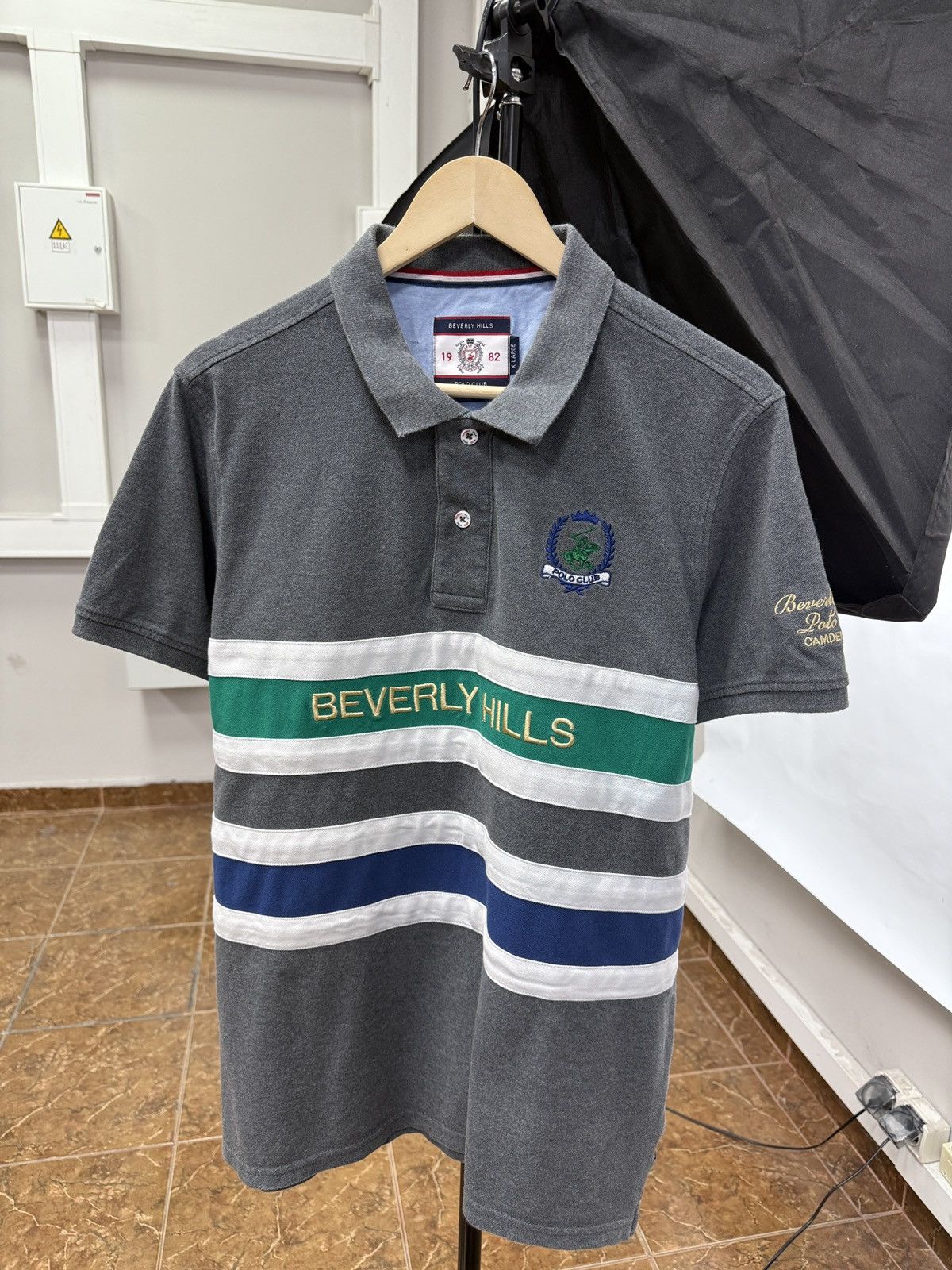 Beverly Hills Polo Club 🇺🇸 Vintage Beverly Hills Polo Club Camden Team Polo T-Shirt Size US XL / EU 56 / 4 - 1 Thumbnail