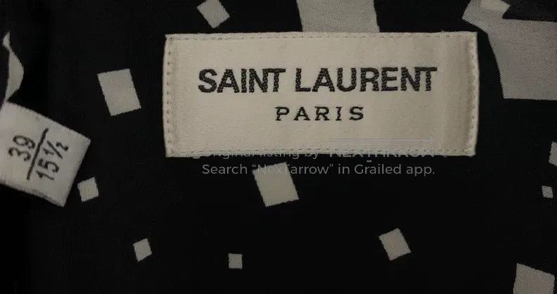 Saint Laurent Paris Saint Laurent Paris size 39 Black and white silk checkered Size US S / EU 44-46 / 1 - 3 Thumbnail