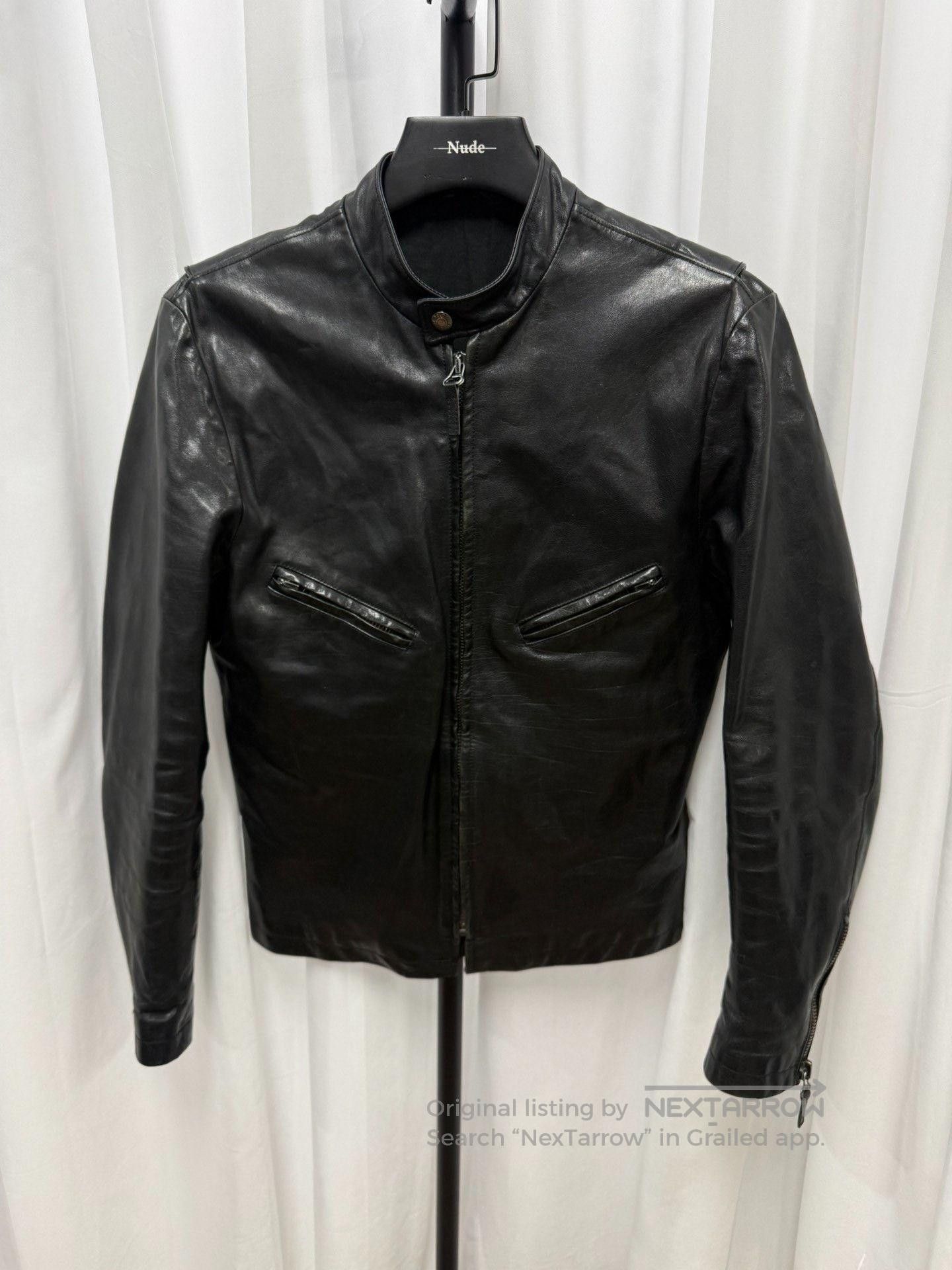 Helmut Lang 2000s Helmut Lang Biker Paper Leather Jacket | Grailed