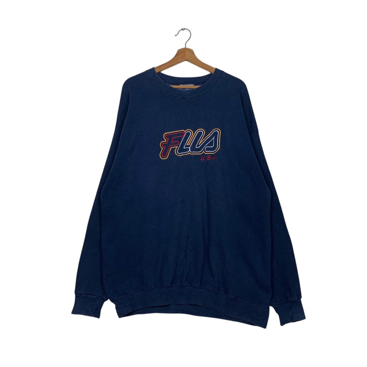 Fila Vintage FILA Embroidery Big Logo Hanes Sweatshirt #1712-C76 Size US L / EU 52-54 / 3 - 1 Thumbnail