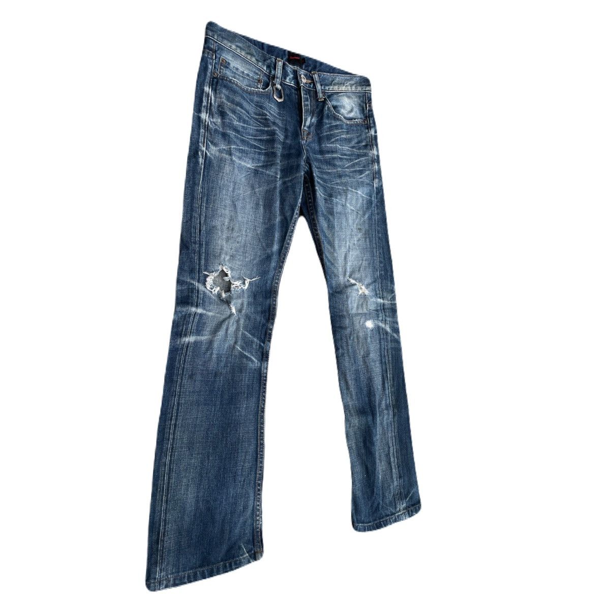 If Six Was Nine 2000s Jackrose Distressed Dirty Jeans Vkei Japanese archive Size US 30 / EU 46 - 4 Thumbnail