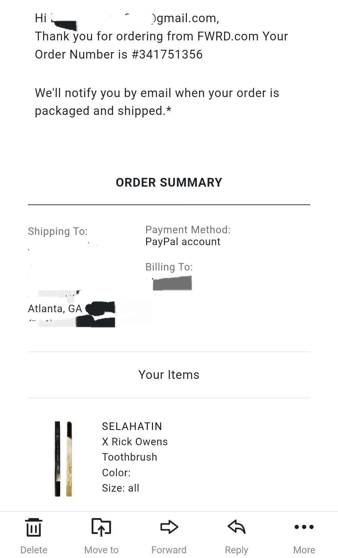 Rick Owens SELAHATIN x Rick Owens Toothbrush Size ONE SIZE - 9 Thumbnail