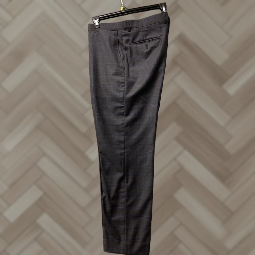 Joseph Abboud Joseph Abboud Dress Pants Men Slim All Wool Size 38 Gray Deep Blue Inseam 32 Regular 75 Size US 38 / EU 54 - 1 Thumbnail