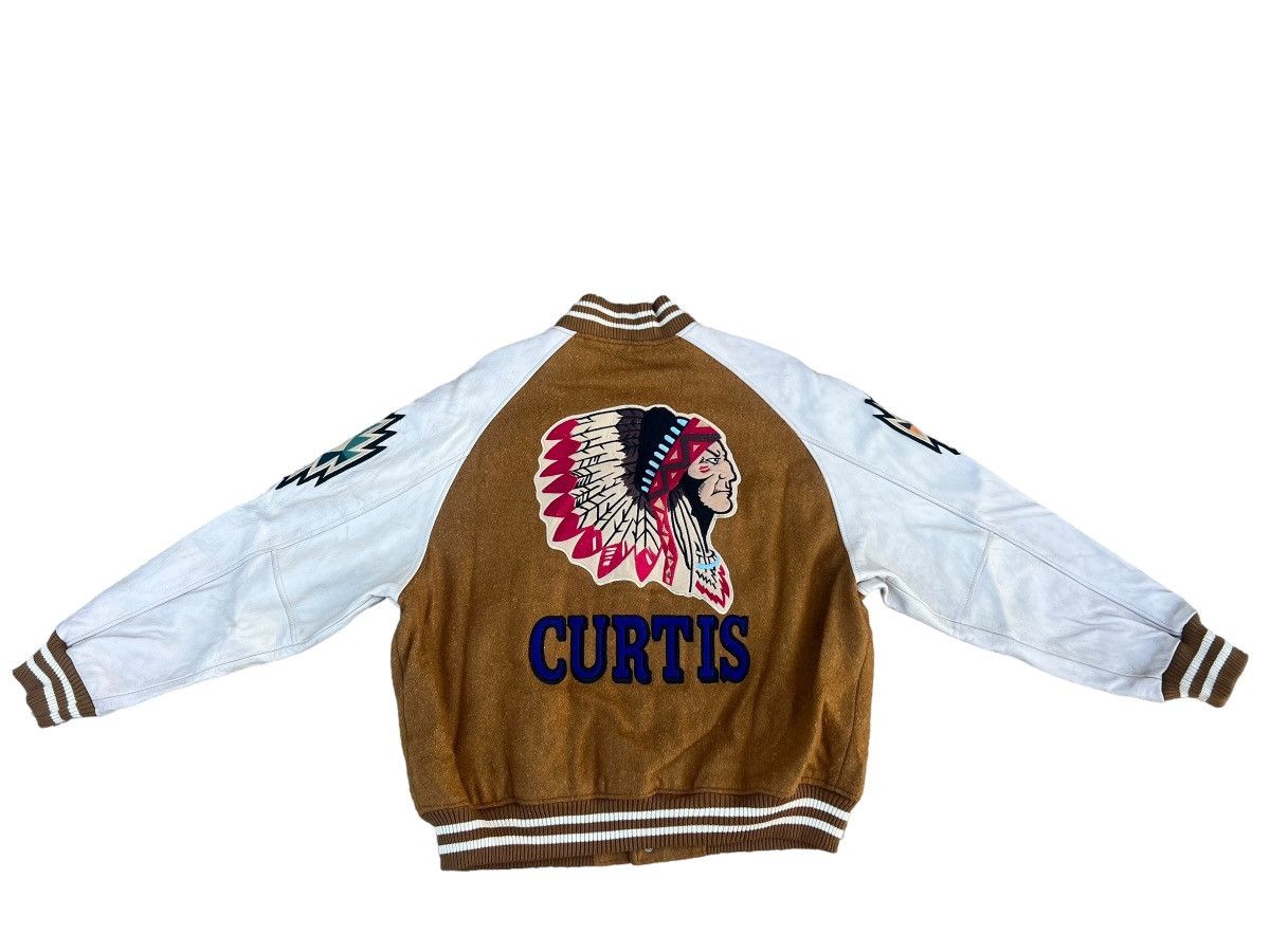 Japanese Brand × Vintage Vintage 90s GUMU Propound Japan Indian Head Varsity Jacket Size US L / EU 52-54 / 3 - 1 Thumbnail