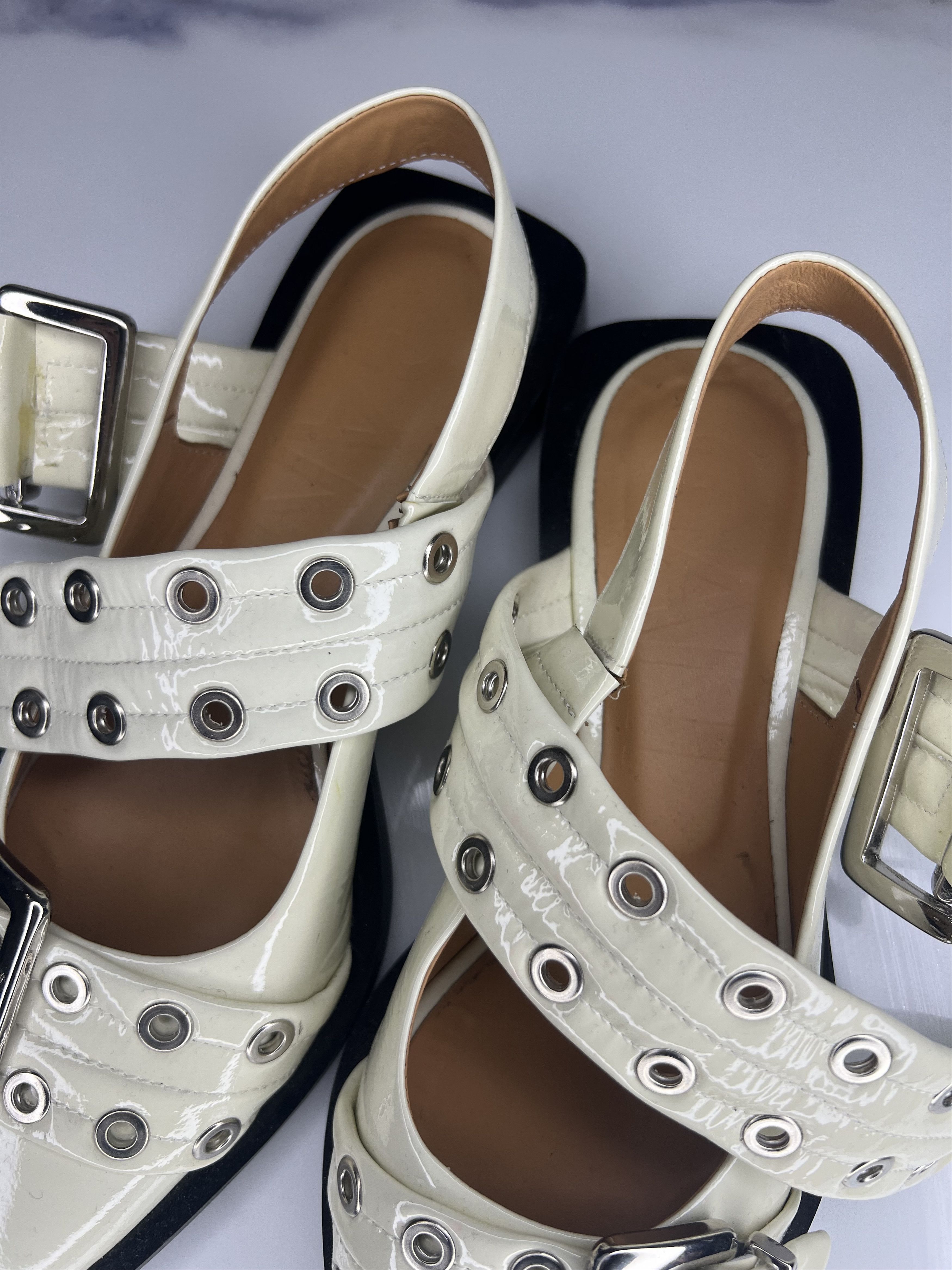 Ganni Wide Welt Buckle Ballerinas Flats Size US 6 / IT 36 - 5 Thumbnail