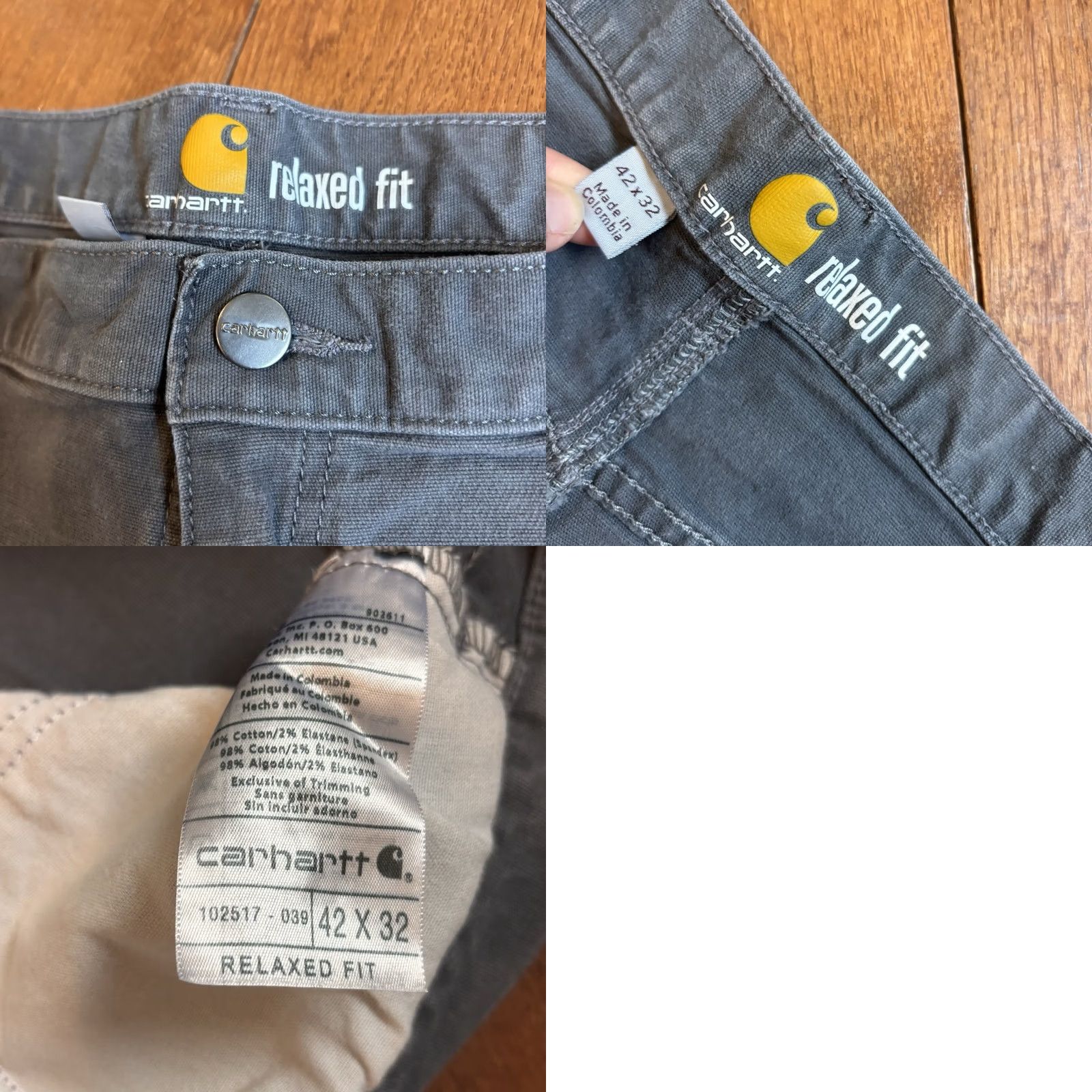 Carhartt Mens Carhartt Rugged Flex Canvas Work Pants Relaxed Fit Gray 42x32 Size US 42 / EU 58 - 8 Thumbnail
