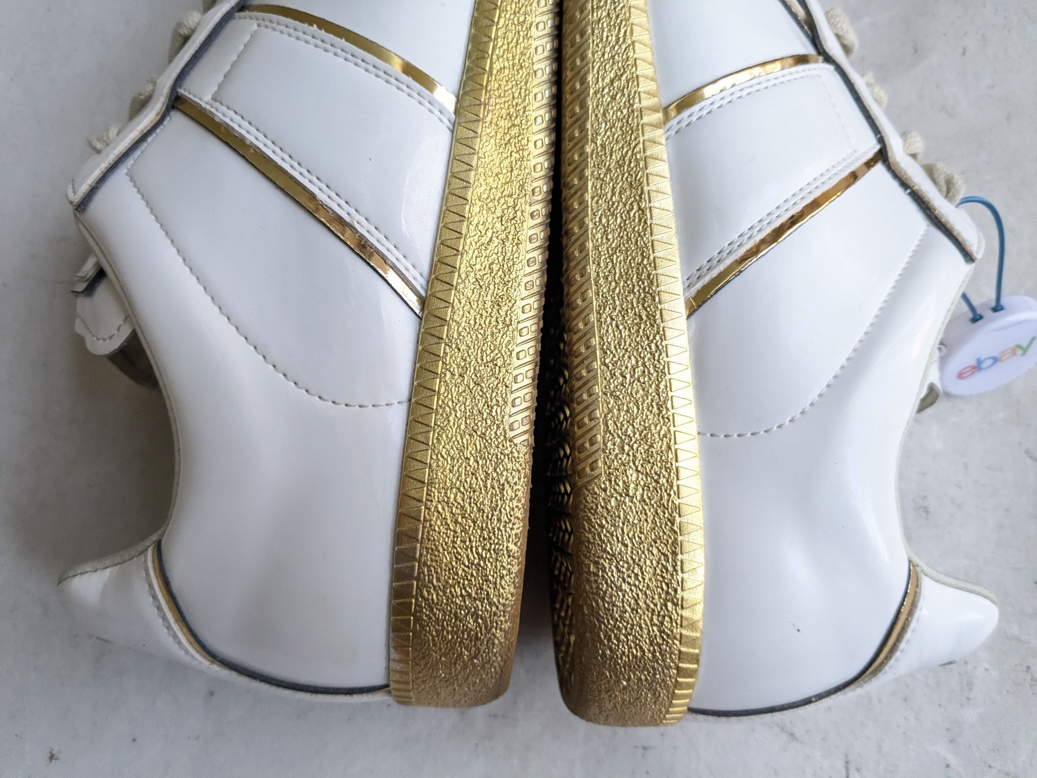 Maison Margiela Maison Margiela GAT Replica White Gold Patent Leather 8 41 Size US 8 / EU 41 - 10 Thumbnail