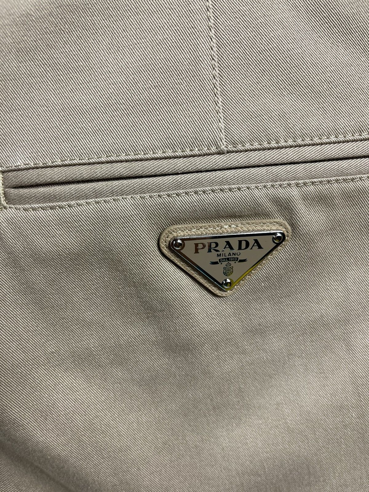 Prada Prada Beige Cotton Trousers Size US 32 / EU 48 - 4 Thumbnail