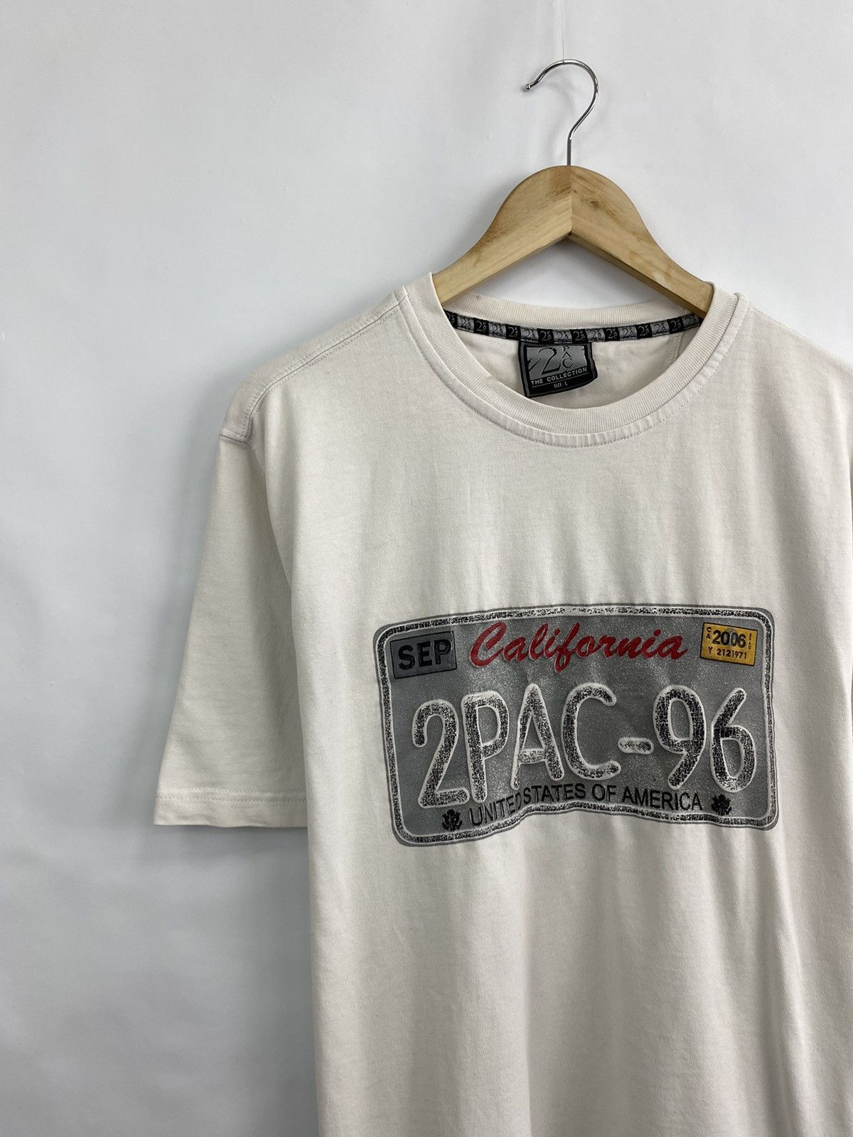 Rap Tees 🇺🇸 Vintage Tupac 96 Shakur T-Shirt Rare Retro Size US L / EU 52-54 / 3 - 3 Thumbnail