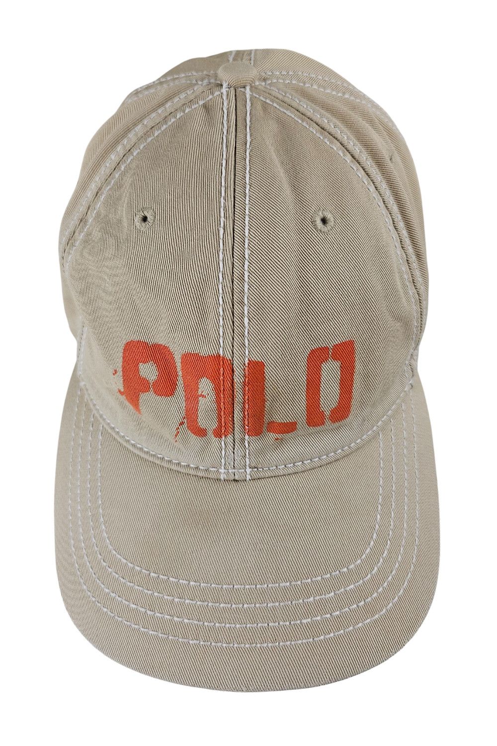 Polo Ralph Lauren 1998 Polo RL Stencil Logo Cap – Khaki Twill (Made in Taiwan) Size ONE SIZE - 6 Thumbnail
