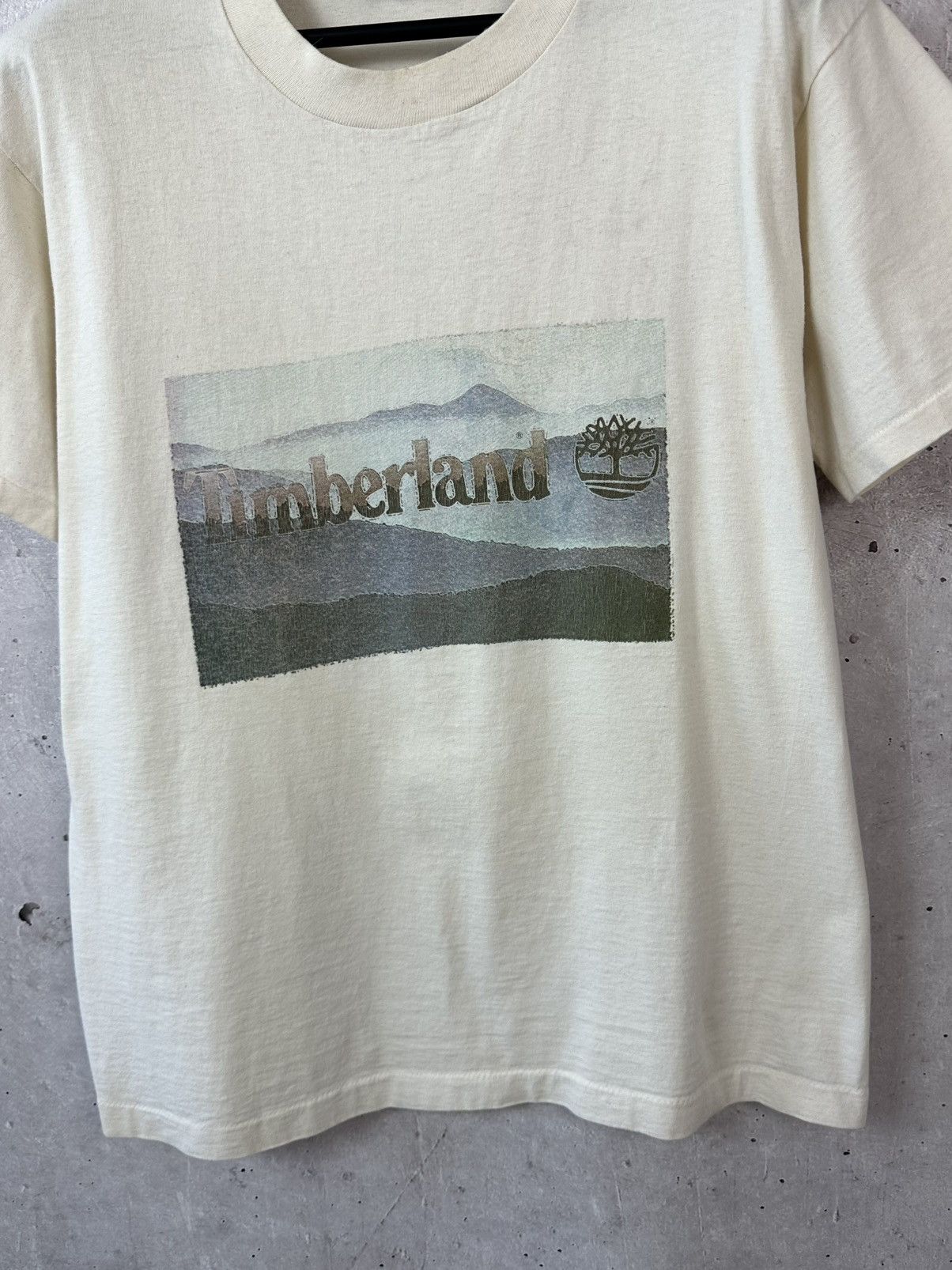 Timberland Vintage Timberland Made in USA Beige Short Sleeve Tee Size US M / EU 48-50 / 2 - 6 Thumbnail