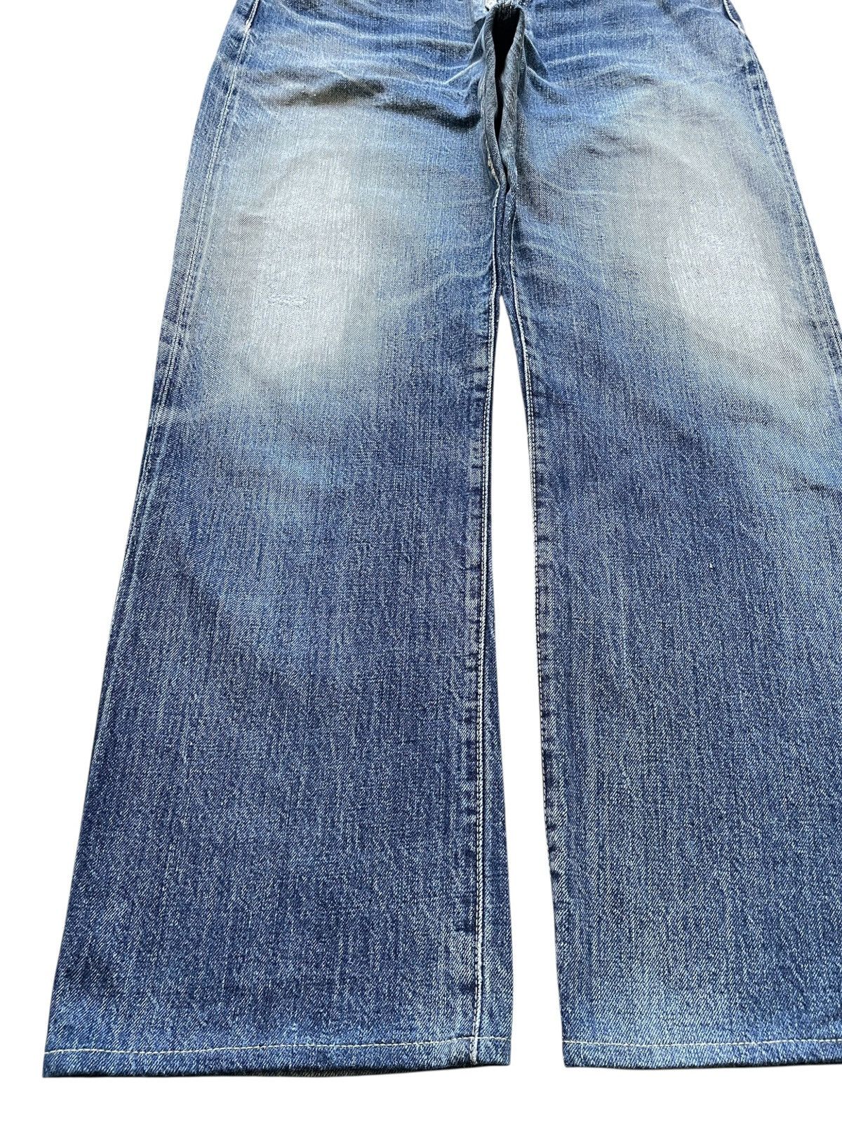 The Real McCoy's Vintage 80s Real Mc Coy Selvedge Distressed Loose Baggy Jean Size US 33 - 7 Thumbnail