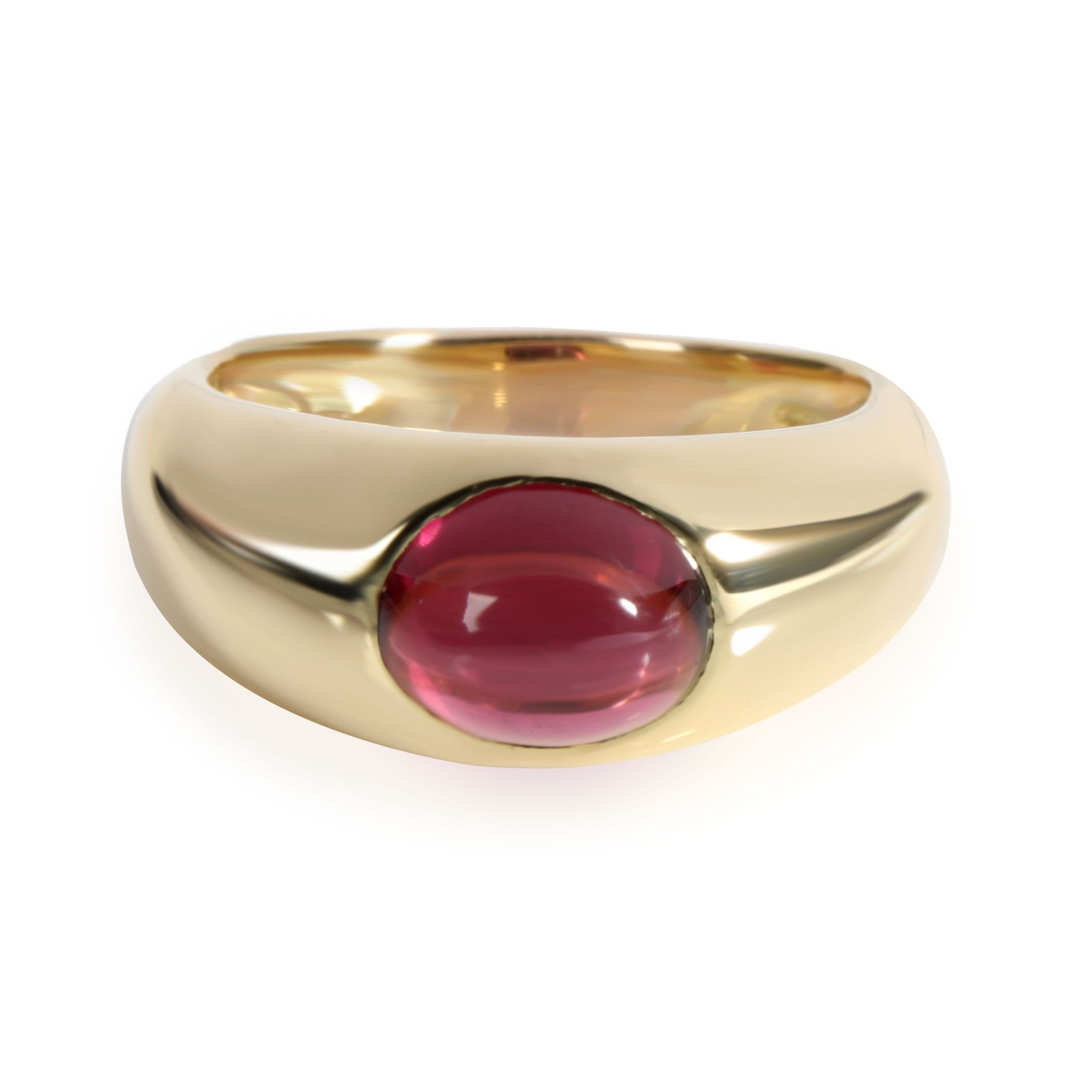 image of Tiffany Co Tiffany & Co. Vintage Gypsy Set Tourmaline Ring In 18K Yellow Gold, Women's