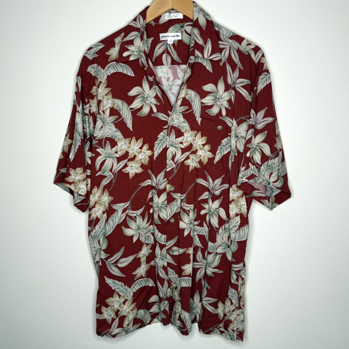 Pierre Cardin Vintage 90’s Pierre Cardin Hawaiian Men’s Shirt Floral Rayon Size US L / EU 52-54 / 3 - 2 Thumbnail