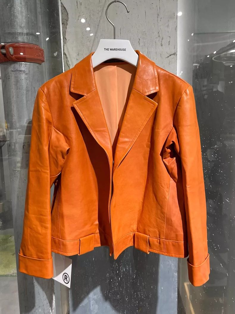 Yohji Yamamoto yohji yamamotoSheepskin orange dyed leather jacket 2503-Nex Size US M / EU 48-50 / 2 - 1 Thumbnail