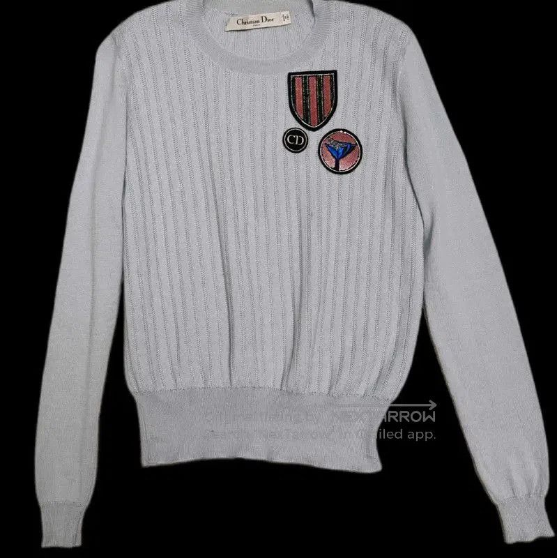 Dior Dior Light Blue Wool Long Sleeve Sweater . Size XS / US 0-2 / IT 36-38 - 3 Thumbnail