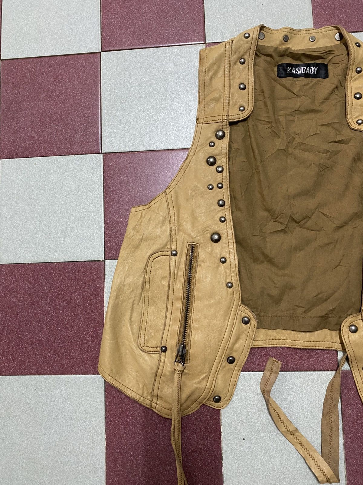 Leather Biker Vest Kasibady