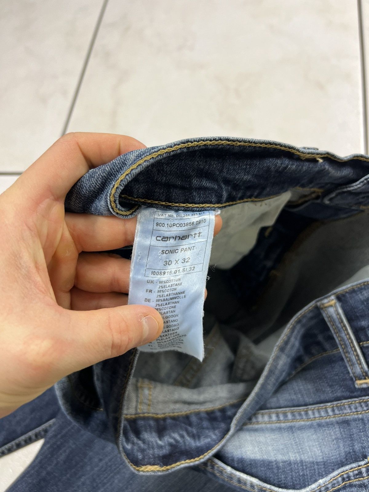 Carhartt Vintage Carhartt Sonic pant washed distressed denim jeans Size US 30 / EU 46 - 16 Thumbnail