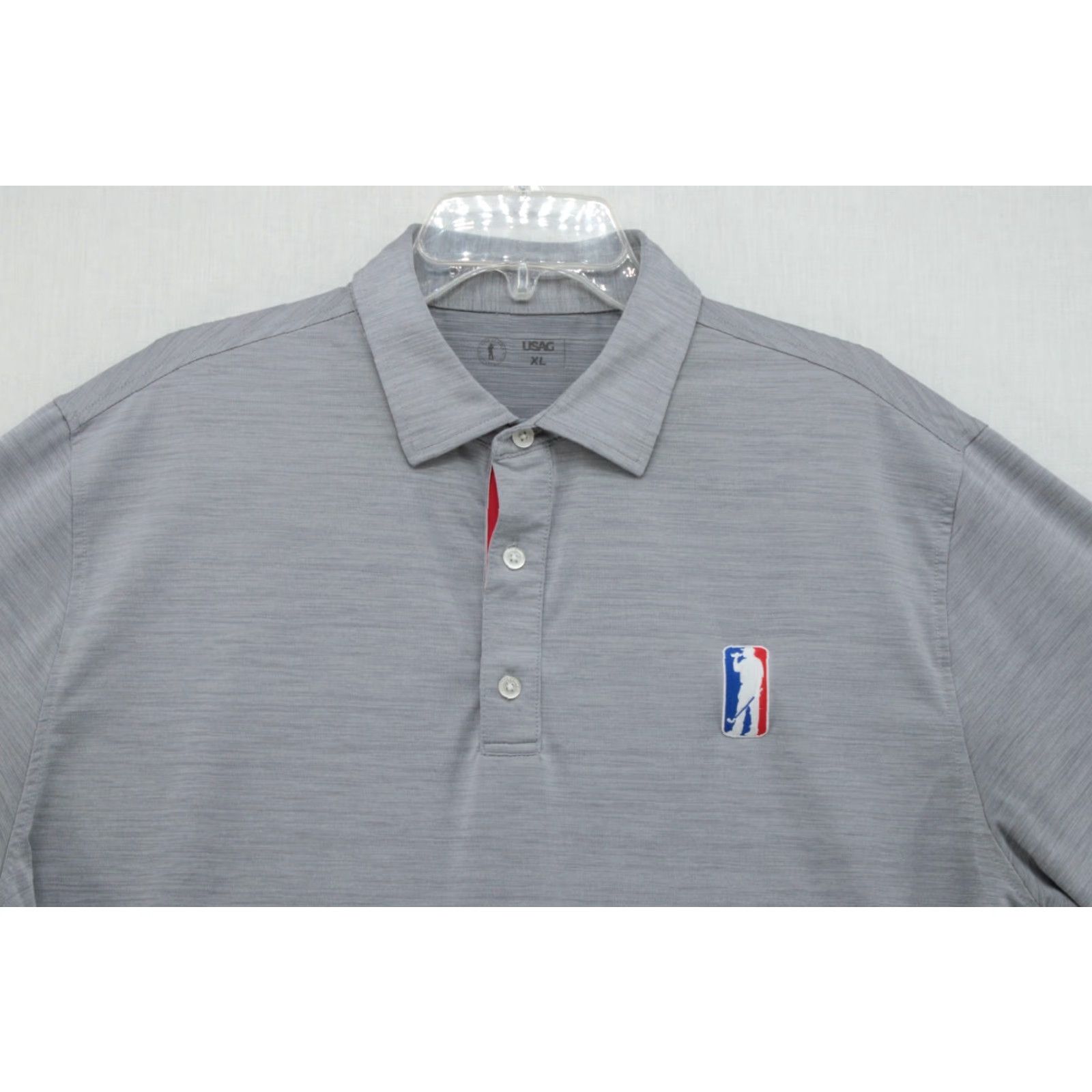 Vintage USAG You Suck At Golf Polo Shirt Men's XL Gray Performance Stretch Embroidered Polo Shirt XS? Size US XL / EU 56 / 4 - 2 Thumbnail