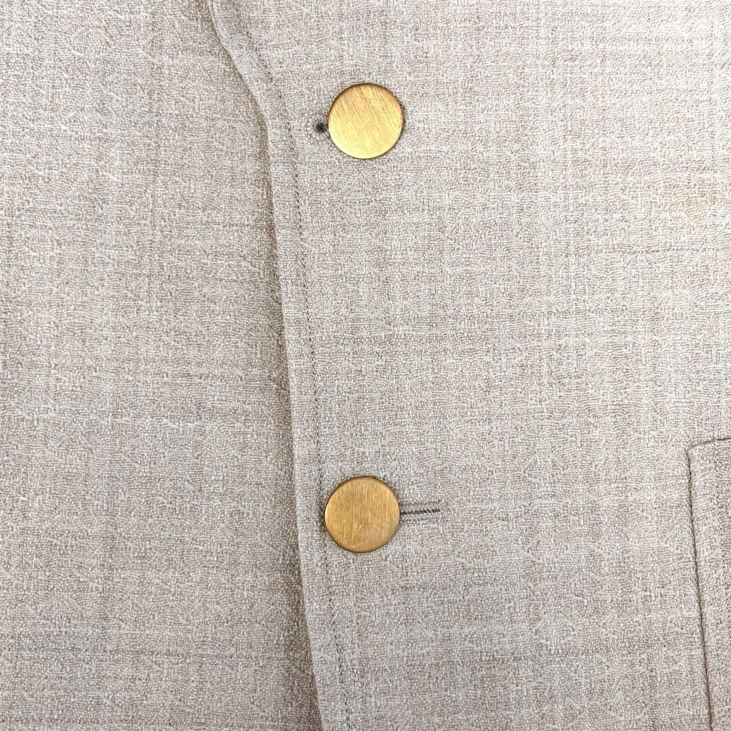 Gucci Gucci Beige Wool Logo Blazer Size US S / EU 44-46 / 1 - 5 Thumbnail