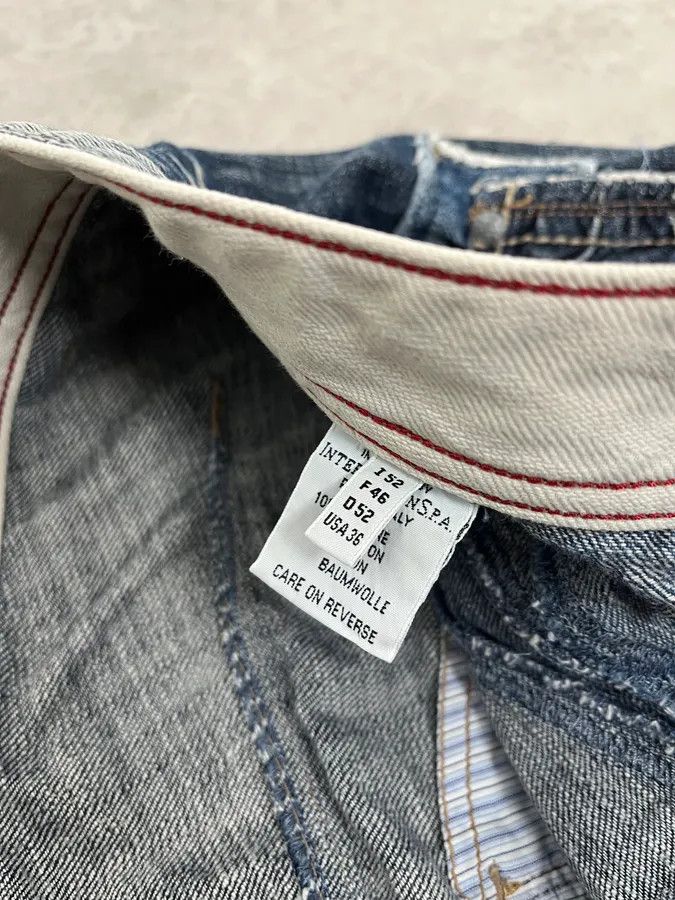 Marithe + Francois Girbaud 2000s Marithé + François Girbaud Blue Large Rebel Denim Jeans Size US 34 / EU 50 - 12 Thumbnail