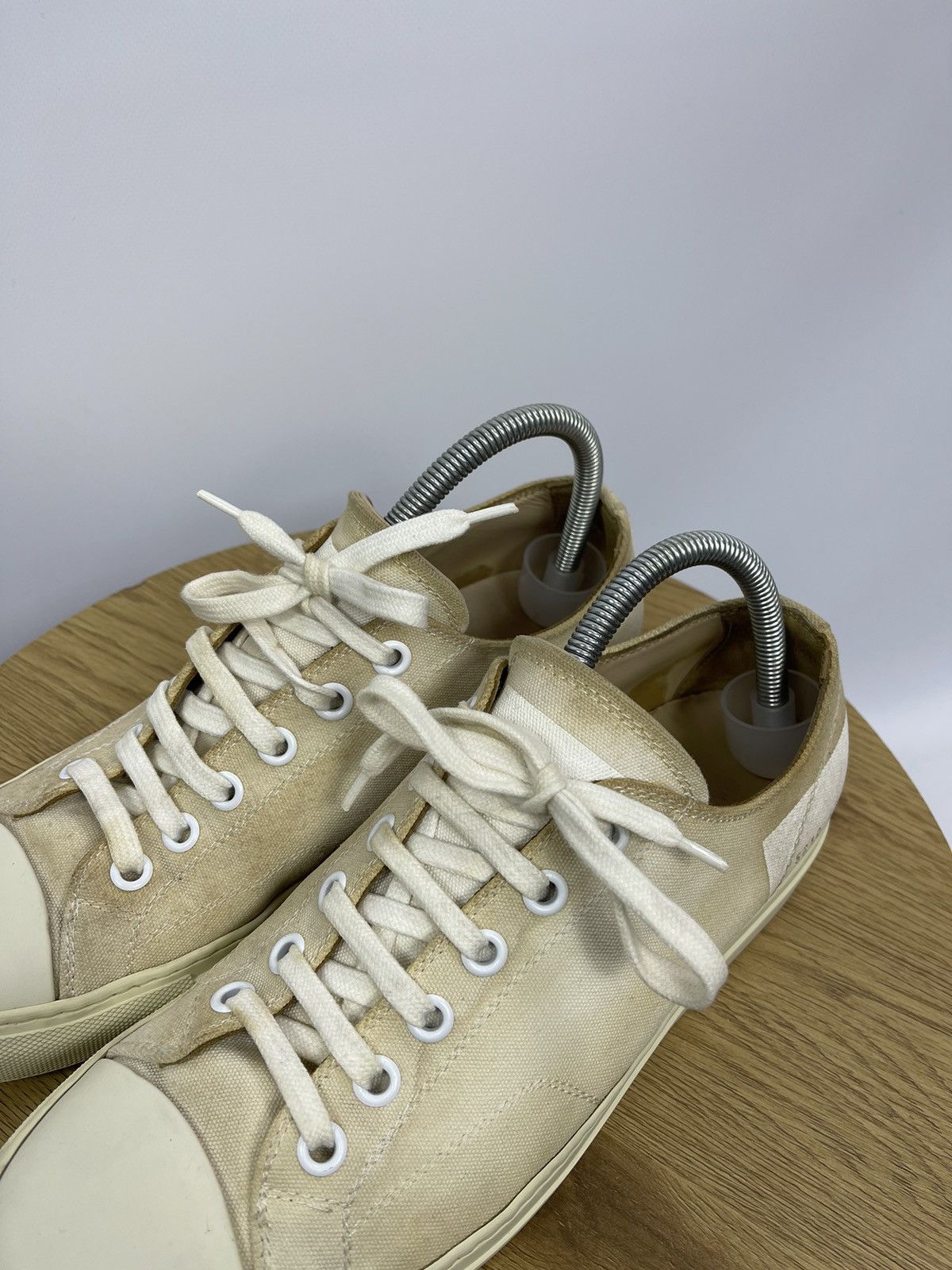 Common Projects Common Projects Beige Cotton and Leather Low SneakersEU 42 Size US 8 / EU 41 - 3 Thumbnail