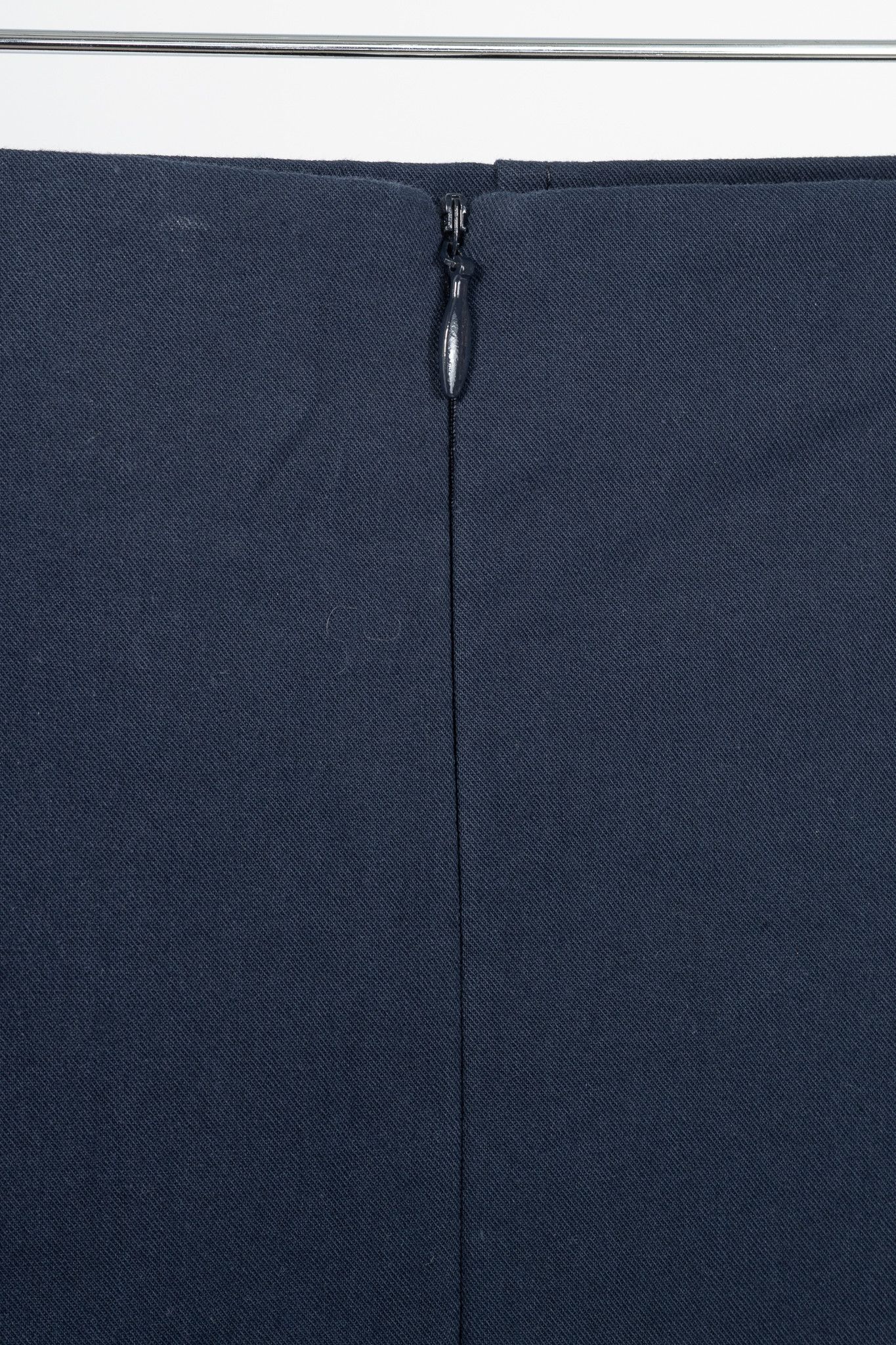 Brunello Cucinelli Brunello Cucinelli Navy Cotton Pencil Skirt Size 27" / US 4 / IT 40 - 6 Thumbnail