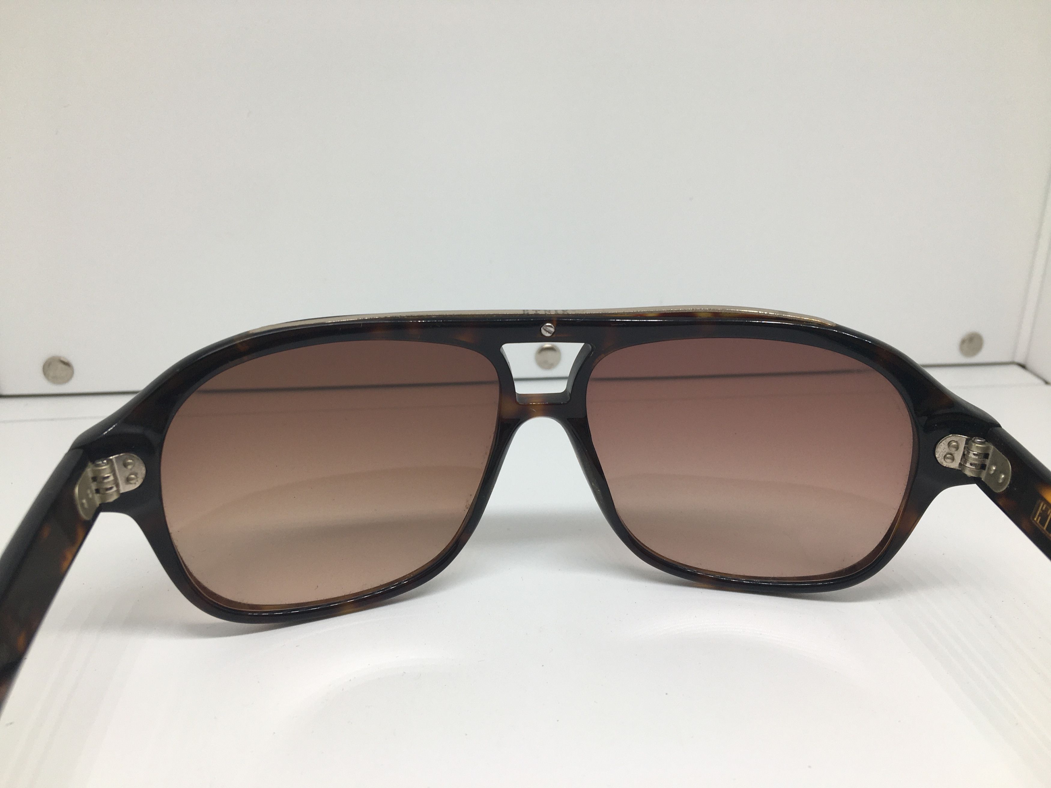 Vintage Vintage ETNIK UK ES130 Tortoise Aviator Sunglasses Pilot Size ONE SIZE - 7 Thumbnail