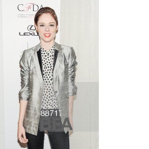 Rag & Bone Rag & Bone Silk Dupioni Peak-Lapel Boyfriend Silver Black Me Size M / US 6-8 / IT 42-44 - 12 Thumbnail