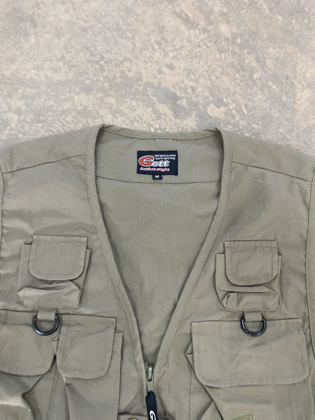 Japanese Brand Gett Utility Cargo Vest Multi Pocket Vest Army 90s Size US M / EU 48-50 / 2 - 19 Thumbnail