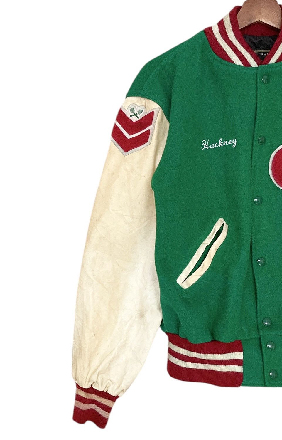 Vintage Vintage Brand Holloway Leather Varsity Jacket 1980s Size US S / EU 44-46 / 1 - 3 Thumbnail