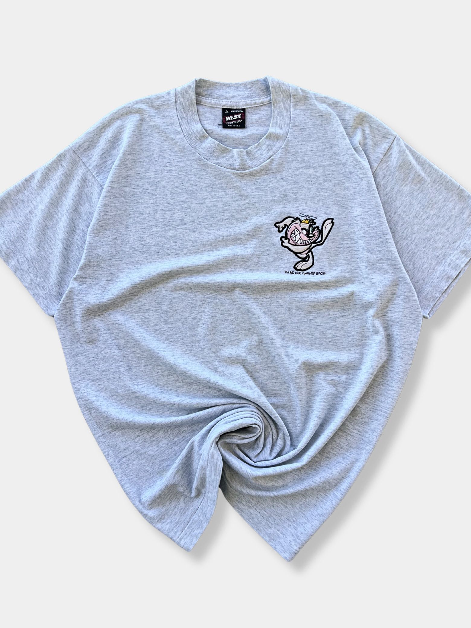 Looney Tunes Taz Warner Bros 1993 L Single Stitch USA