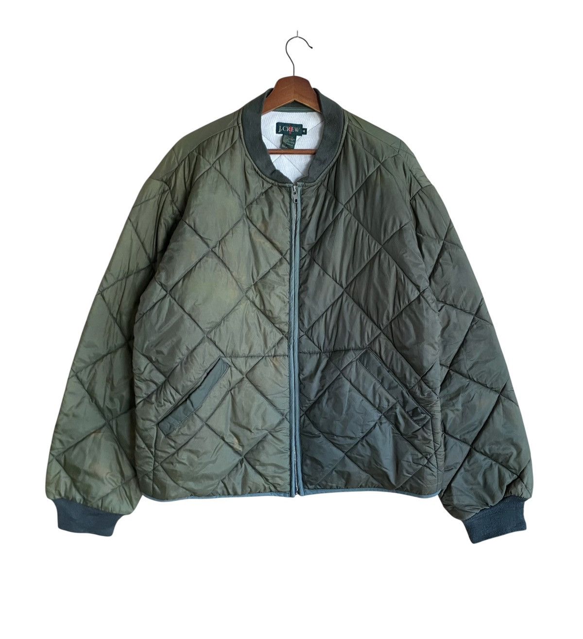 J.Crew Very Rare Vintage J.Crew Diomond Quilted Bomber Jacket 1980s Size US M / EU 48-50 / 2 - 1 Thumbnail