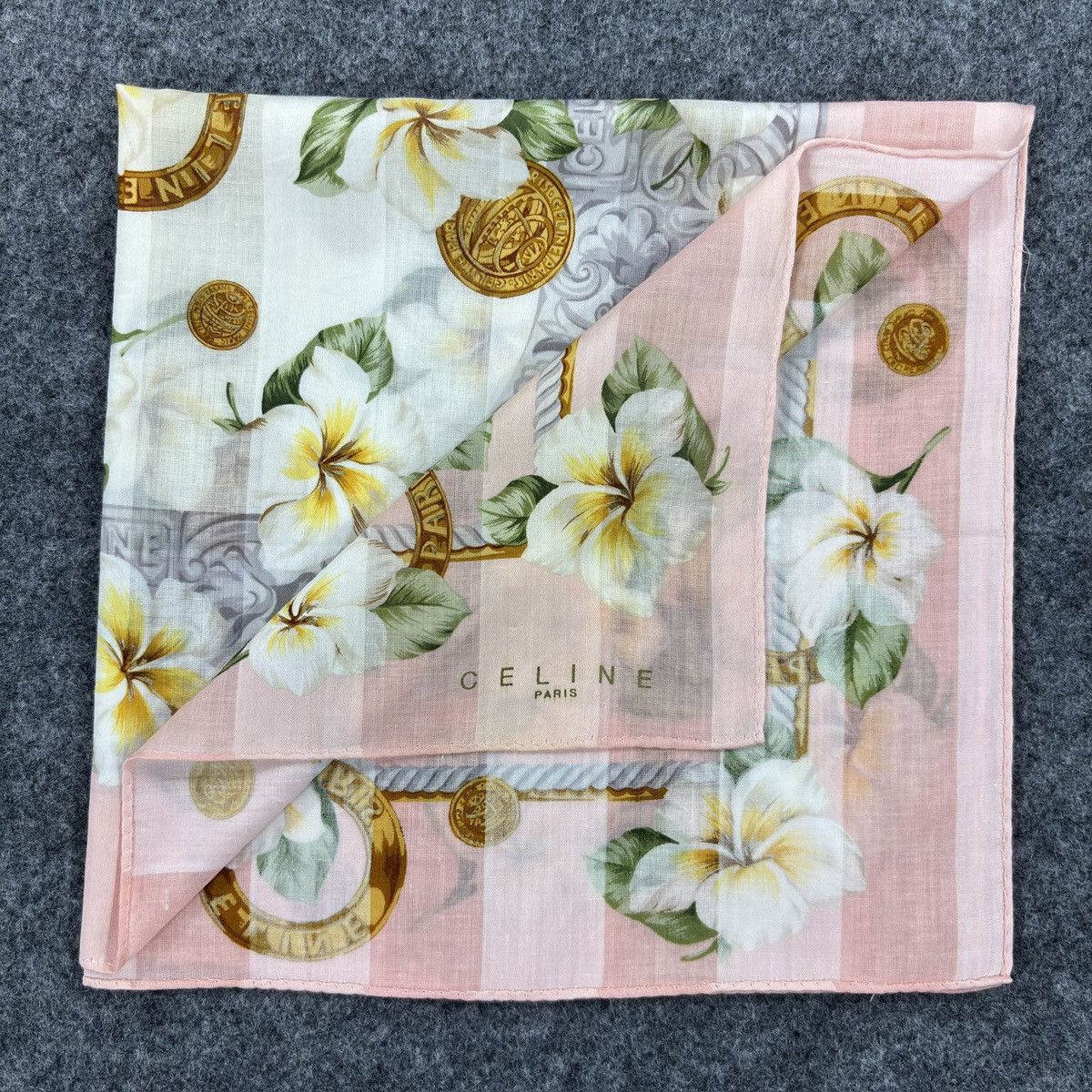 Celine × Vintage Handkerchief # E039 # Bandana # Neckerchief Size ONE SIZE - 1 Thumbnail