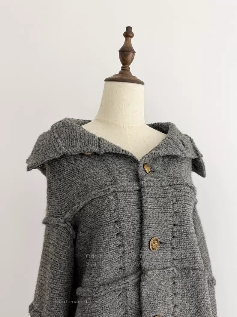 Comme des Garcons Comme Des Garcons size F Chunky Gold Button Hooded Jacket Size XS / US 0-2 / IT 36-38 - 2 Thumbnail