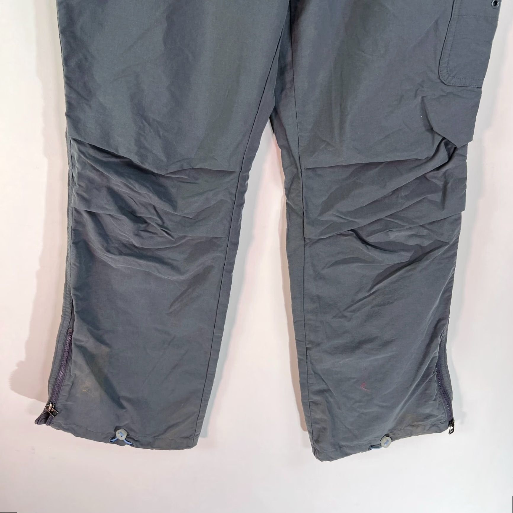 Express Express Cargo Convertible Pants Women's L Gray Nylon Cotton Lined Elastic Size 36" / US 14 / IT 50 - 3 Thumbnail