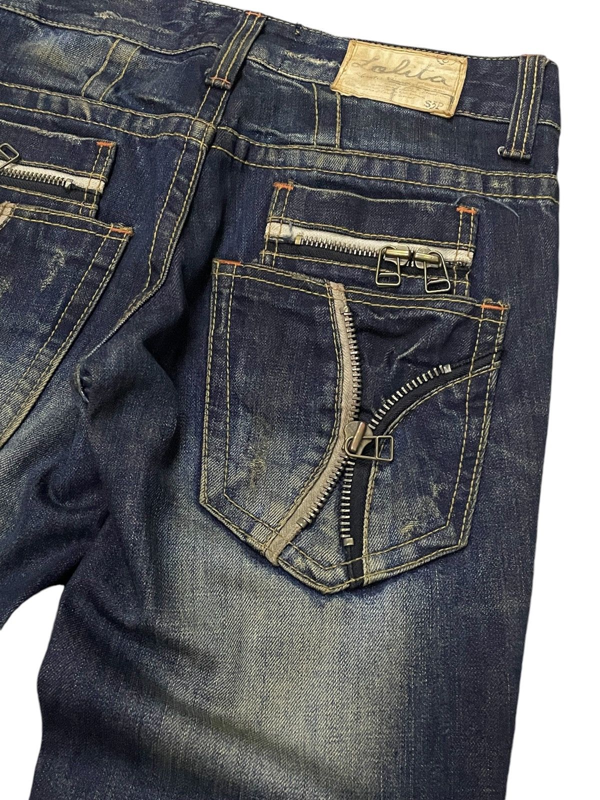 GOSTAR DE FUGA × Hysteric Glamour × Tornado Mart Lolita Japan Claw Mark Honeycomb Mud Wash Jeans Size US 30 / EU 46 - 14 Thumbnail