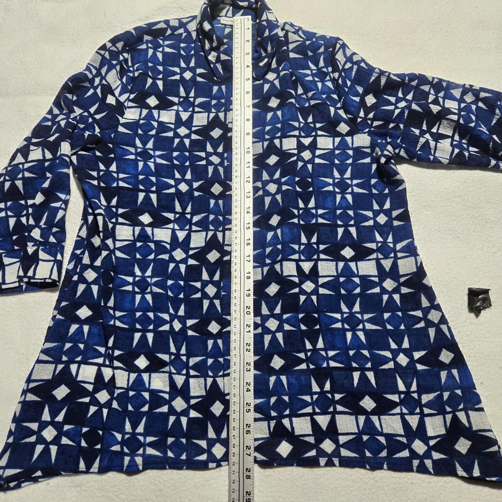 Vintage Kim Rogers Blue Long Sleeve Button Up Shirt Top Adult Women's L Large Womens Size L / US 10 / IT 46 - 6 Thumbnail