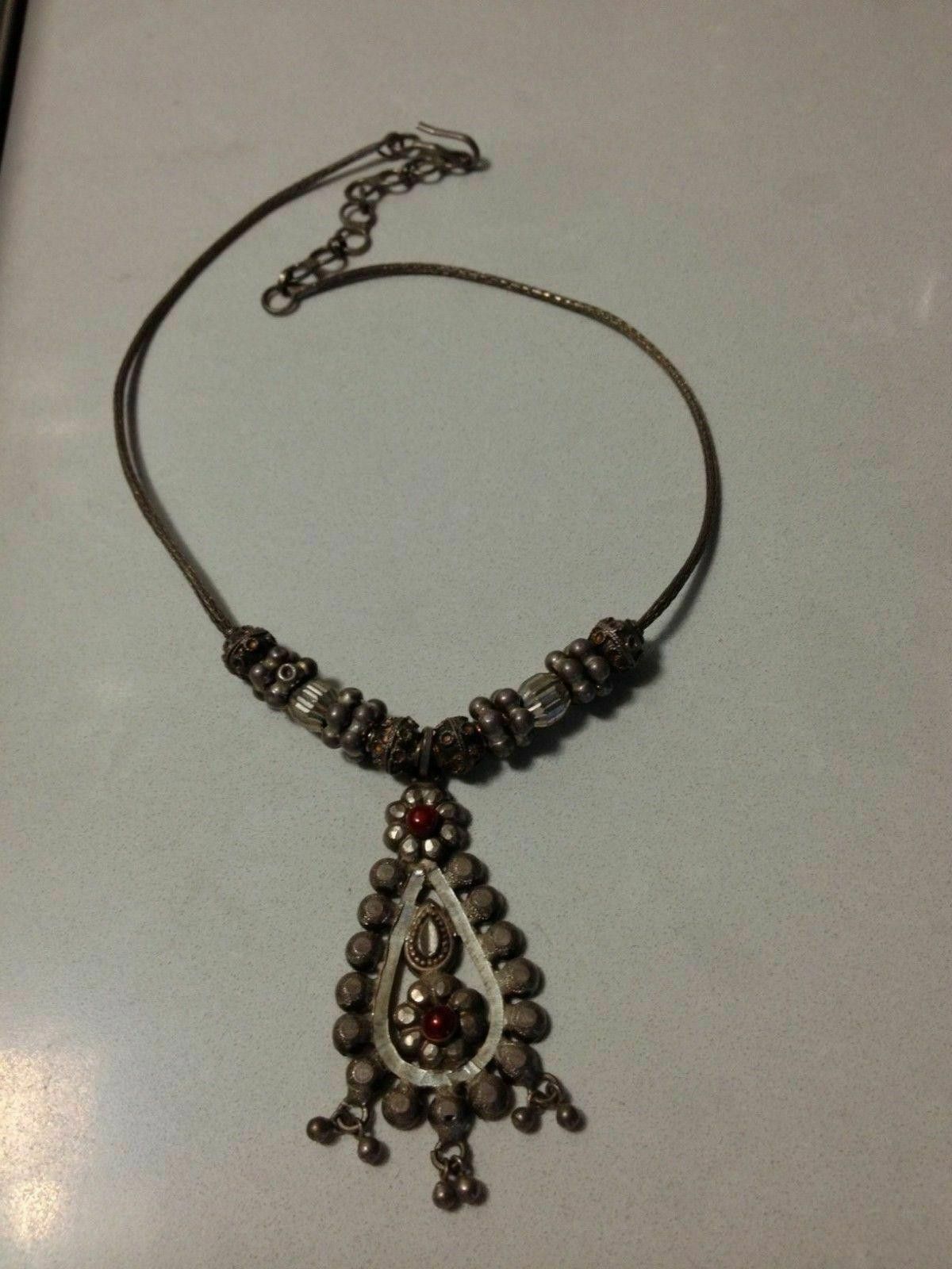 Designer Sterling Silver Red Enameled Necklace Size ONE SIZE - 3 Thumbnail
