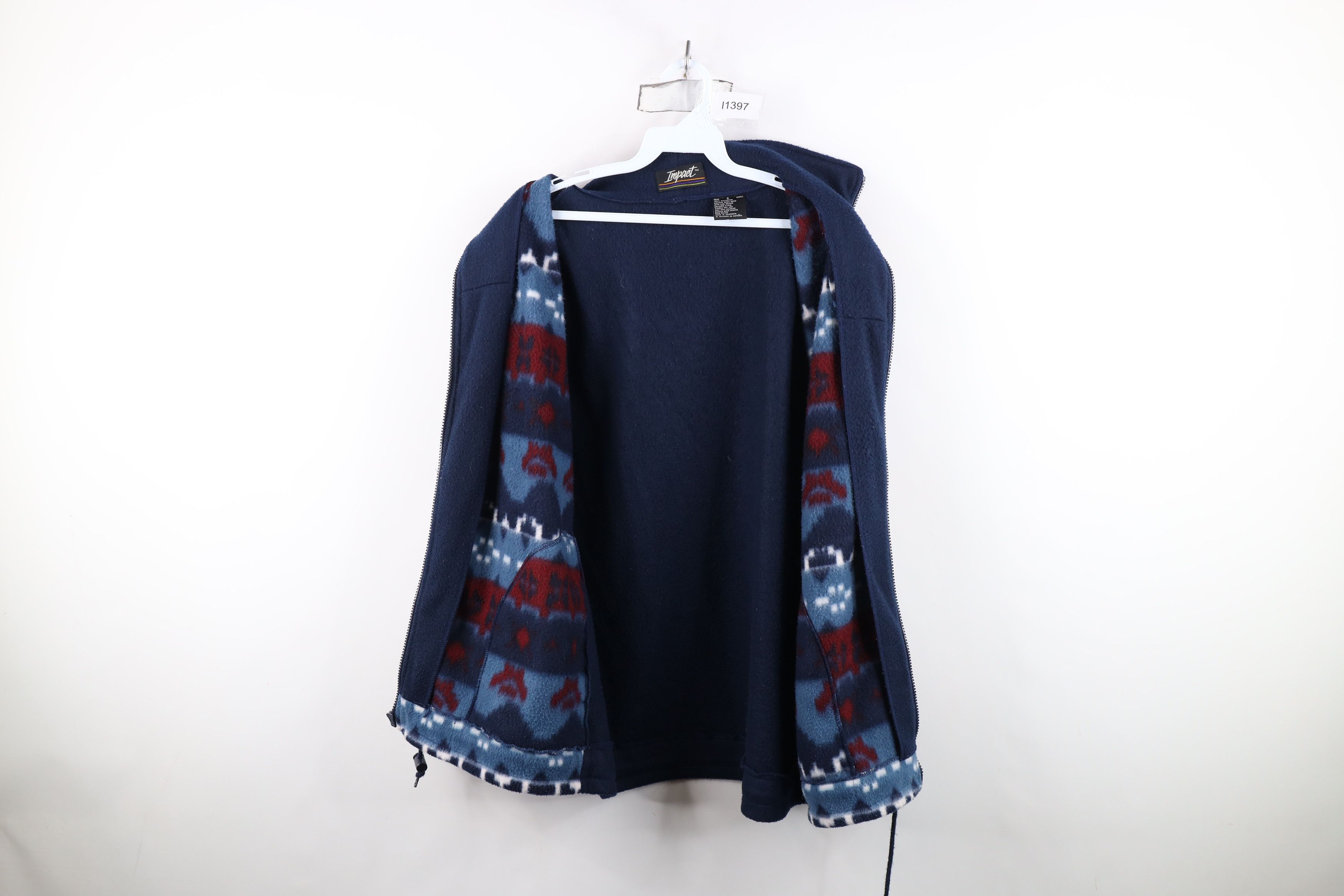 Vintage Vintage 90s Streetwear Fair Isle Fleece Full Zip Vest Jacket Size US S / EU 44-46 / 1 - 9 Thumbnail