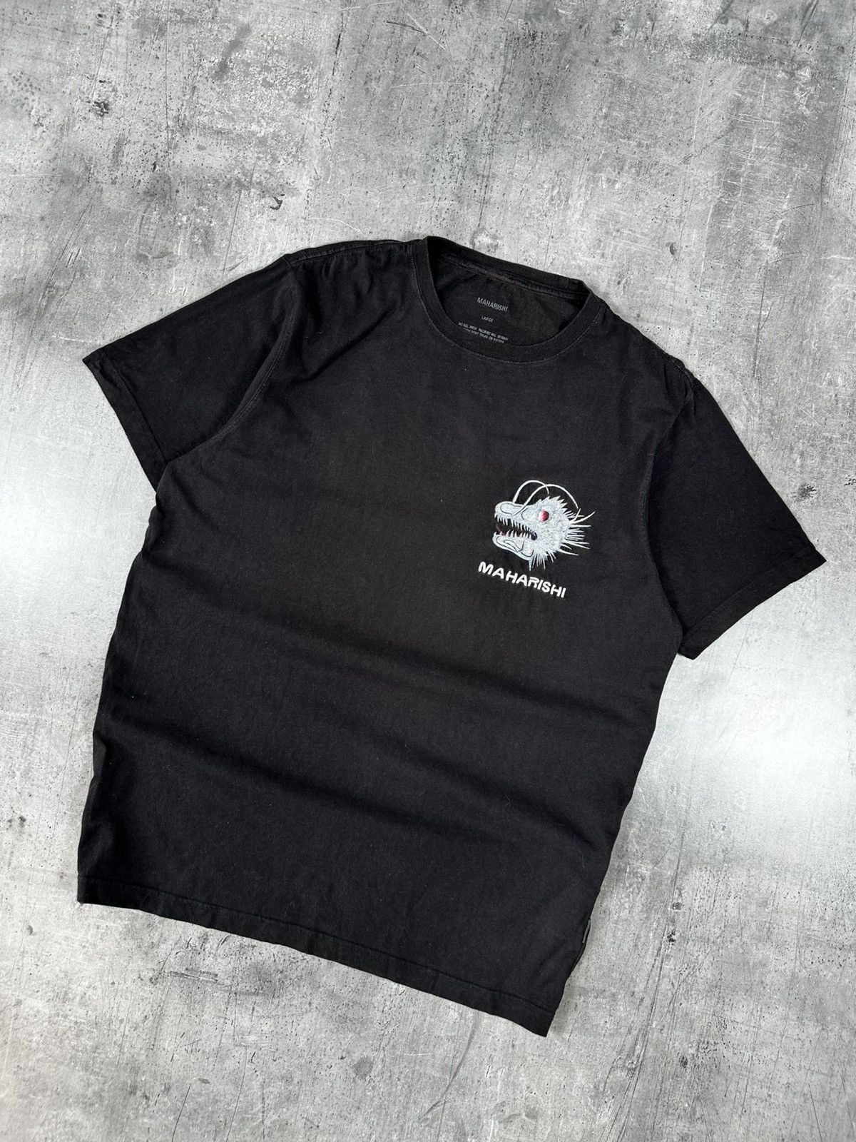 Designer × Maharishi × Vintage Maharishi Embroidered T Shirt Black Size US L / EU 52-54 / 3 - 1 Thumbnail